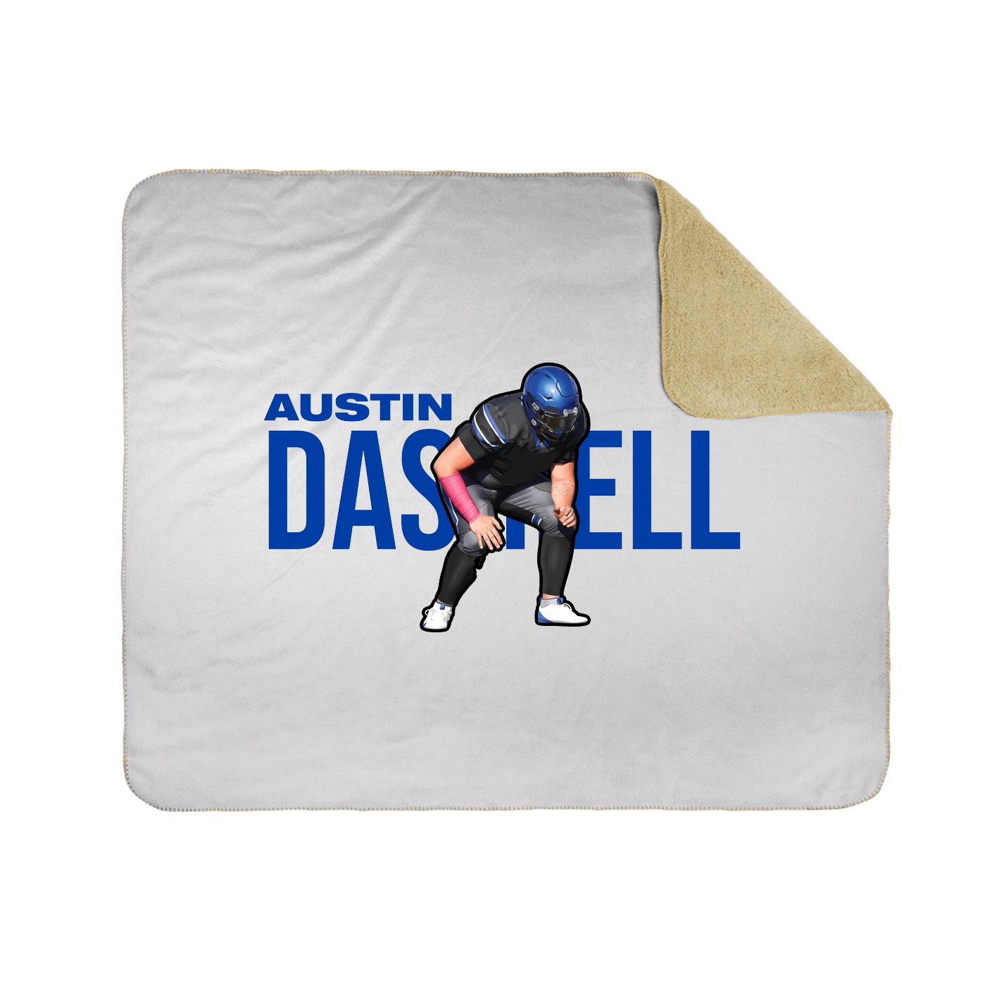 Throw Blanket — Player Name in White