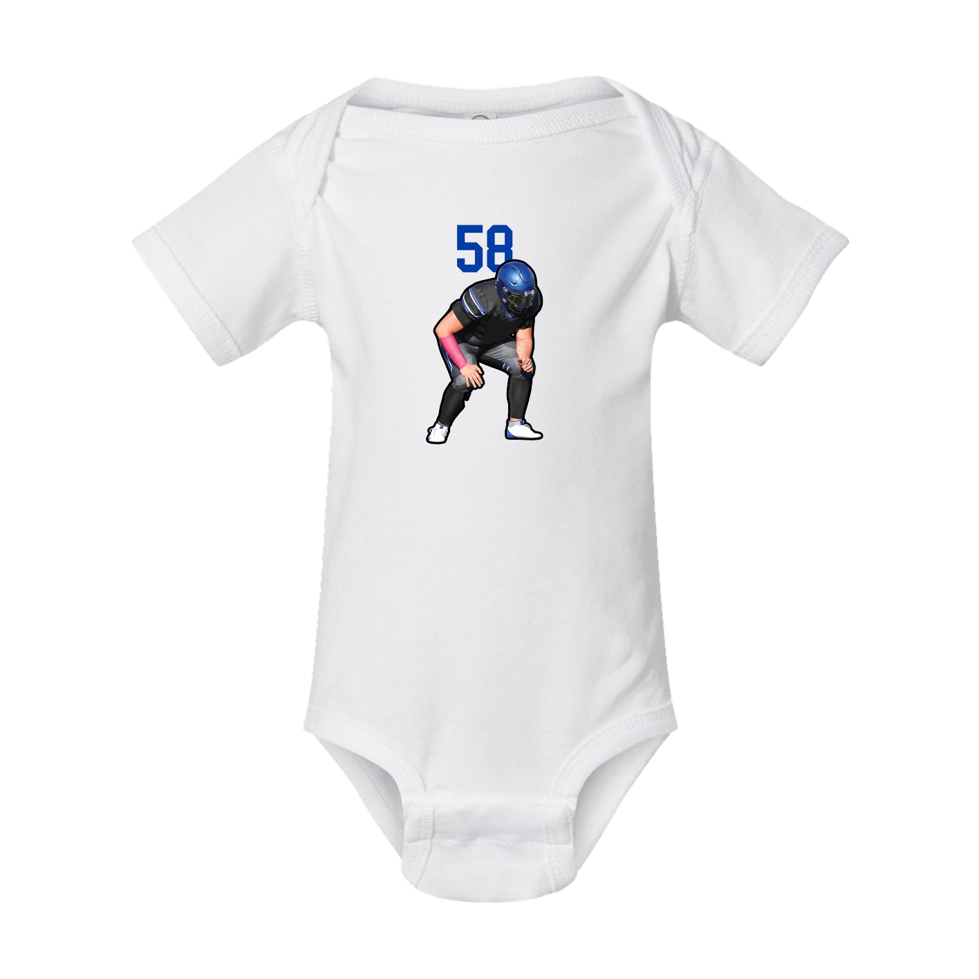 Baby Onesie — Number Top in White