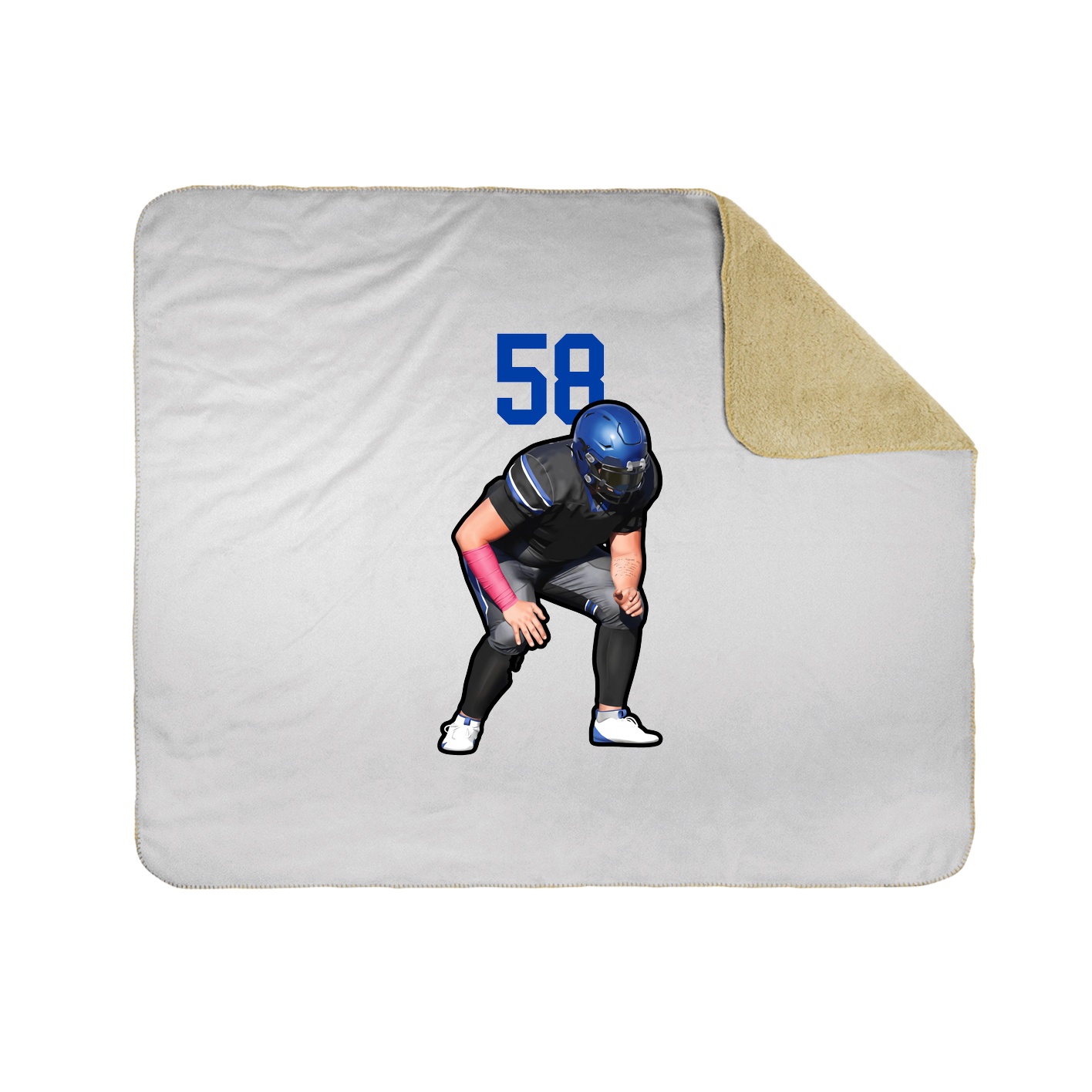Throw Blanket — Number Top in White