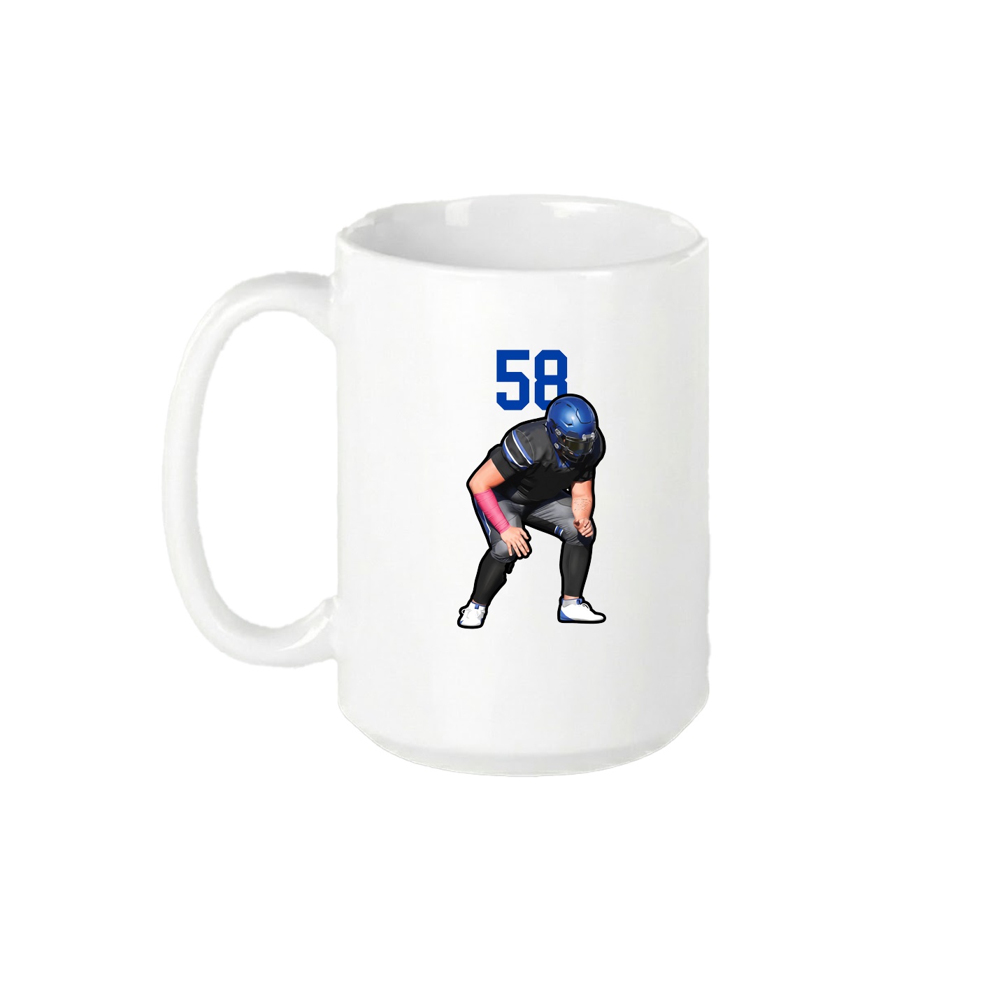 15oz Coffee Mug — Number Top in White
