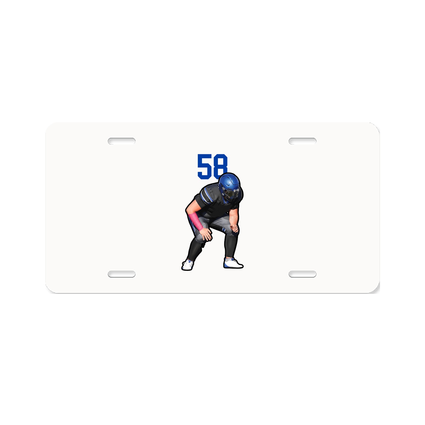 License Plate — Number Top in Classic