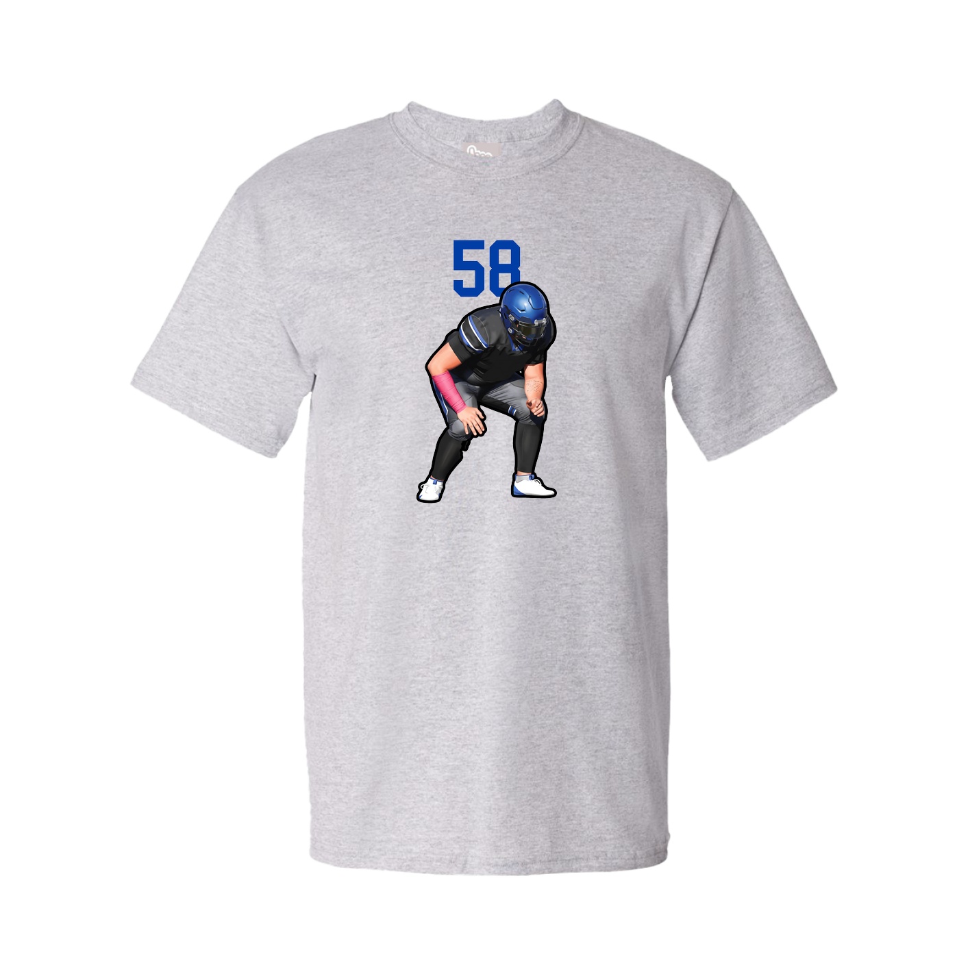 Youth Tee — Number Top in Grey