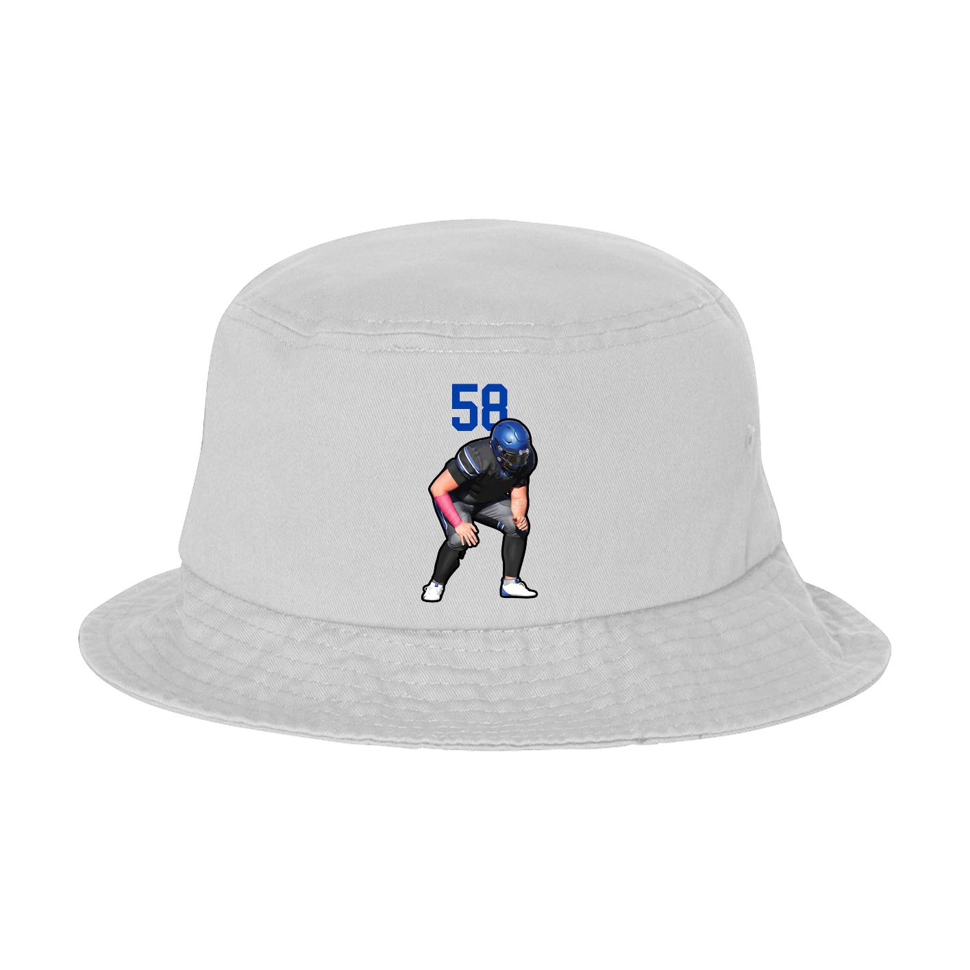 Bucket Cap — Number Top in White
