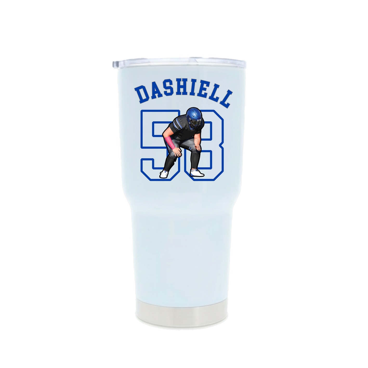 30oz Stainless Steel Tumbler — Shirsey Arch in White