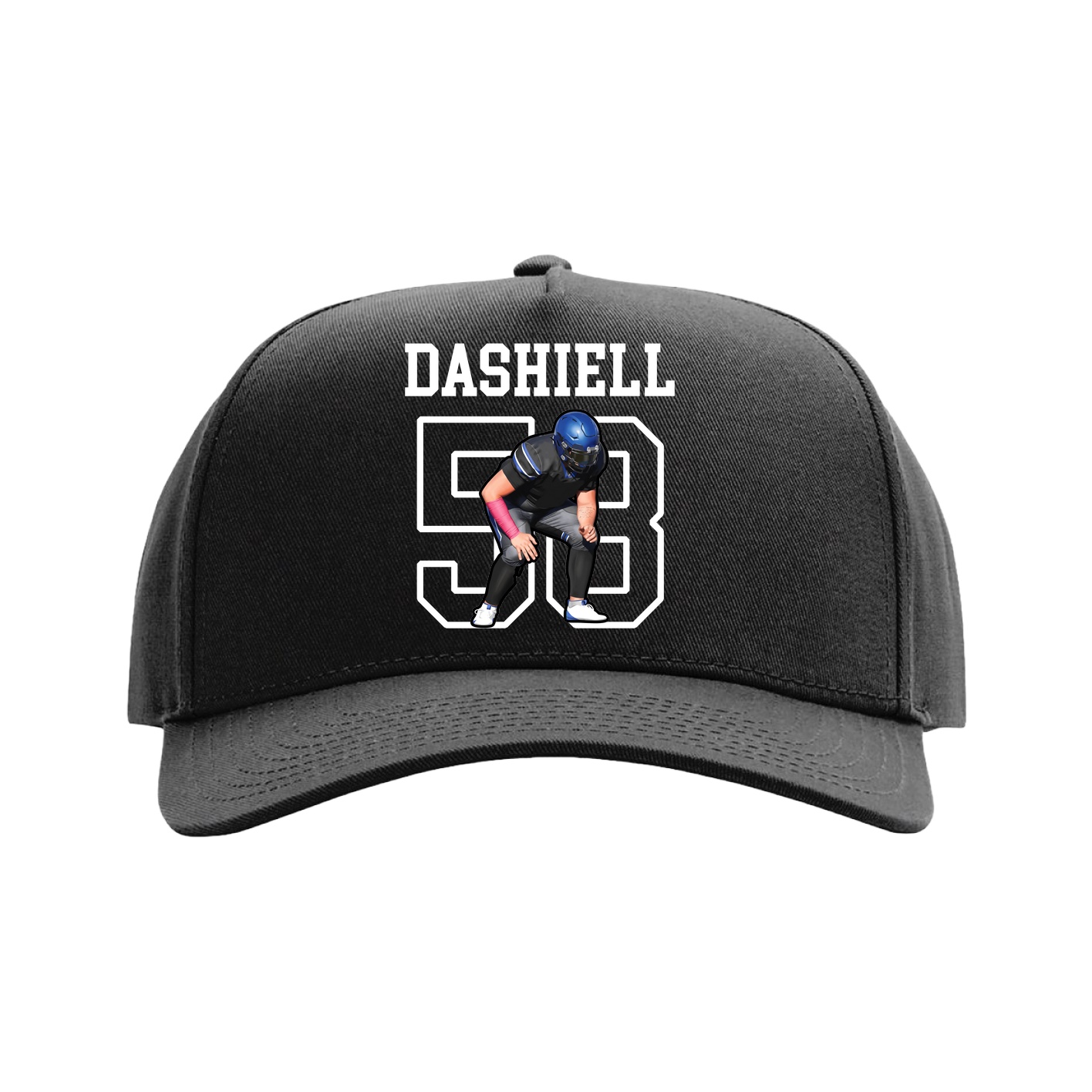 Full Fabric Five-Panel Champ Cap — Shirsey in Black