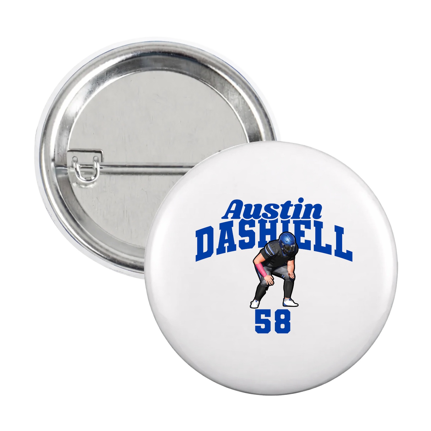 Game Day Button — Signature Arch in White
