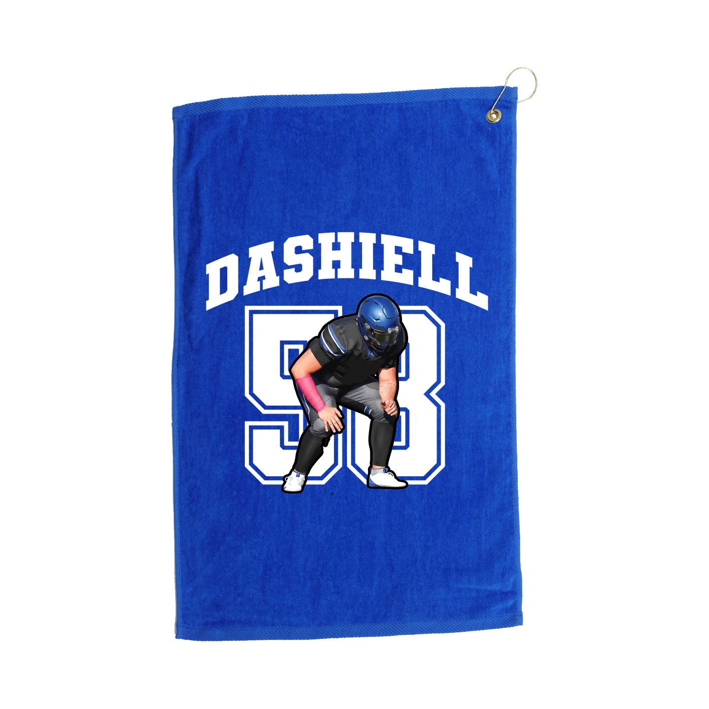 Golf Towel — Number in Royal