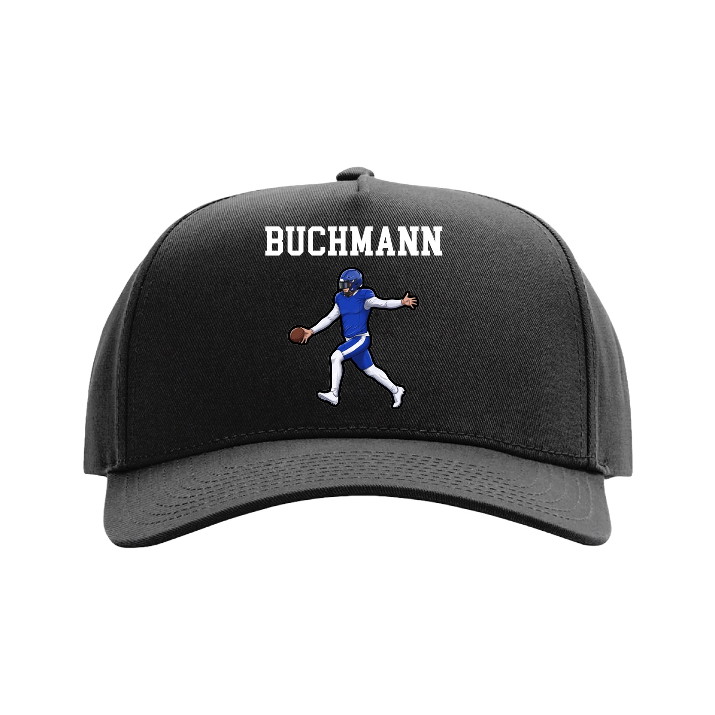 Full Fabric Five-Panel Champ Cap — Shirsey in Black