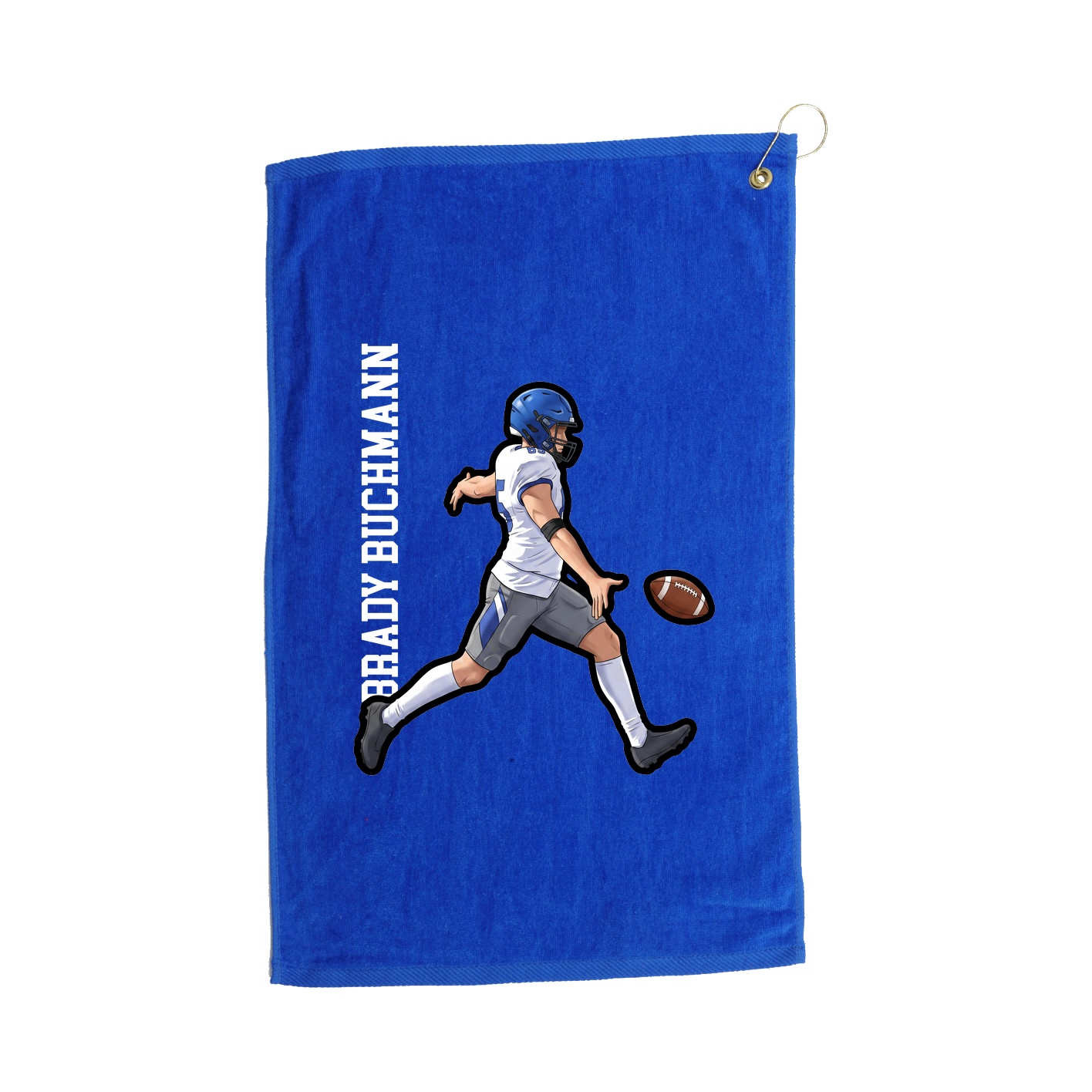 Golf Towel — Name Vertical in Royal