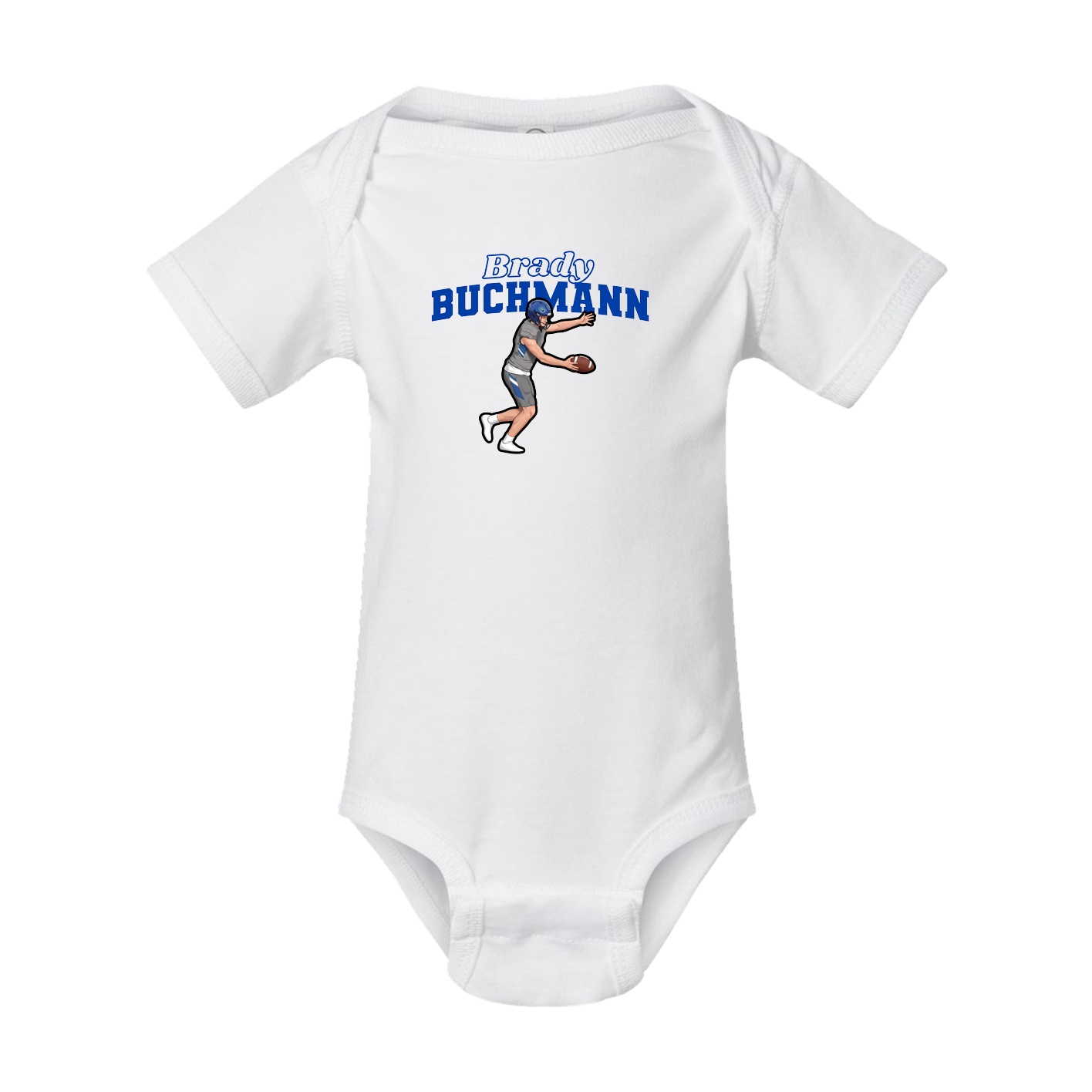 Baby Onesie — Name Arch in White