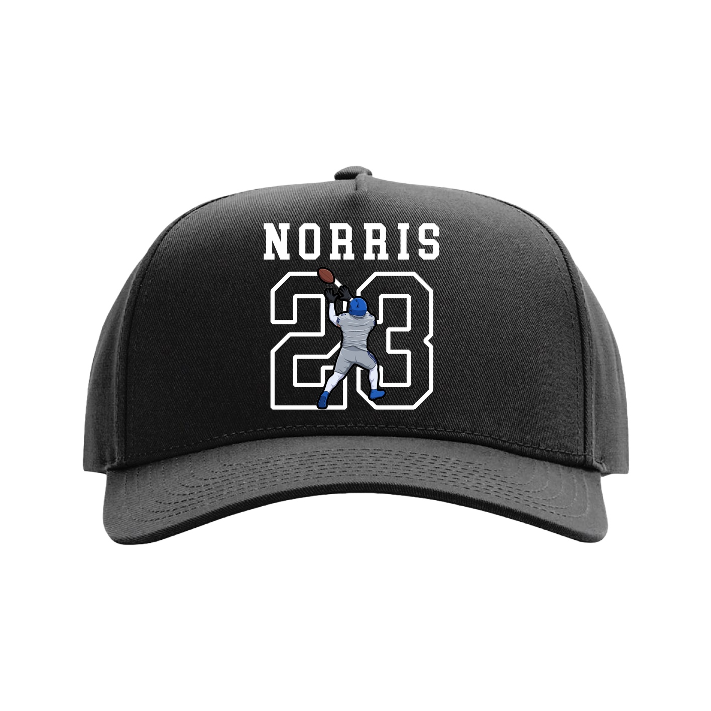 Full Fabric Five-Panel Champ Cap — Shirsey in Black