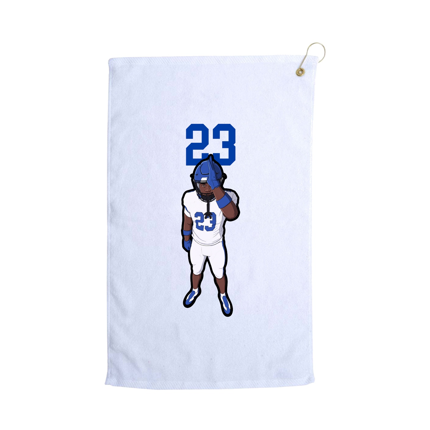 Golf Towel — Number Top in White