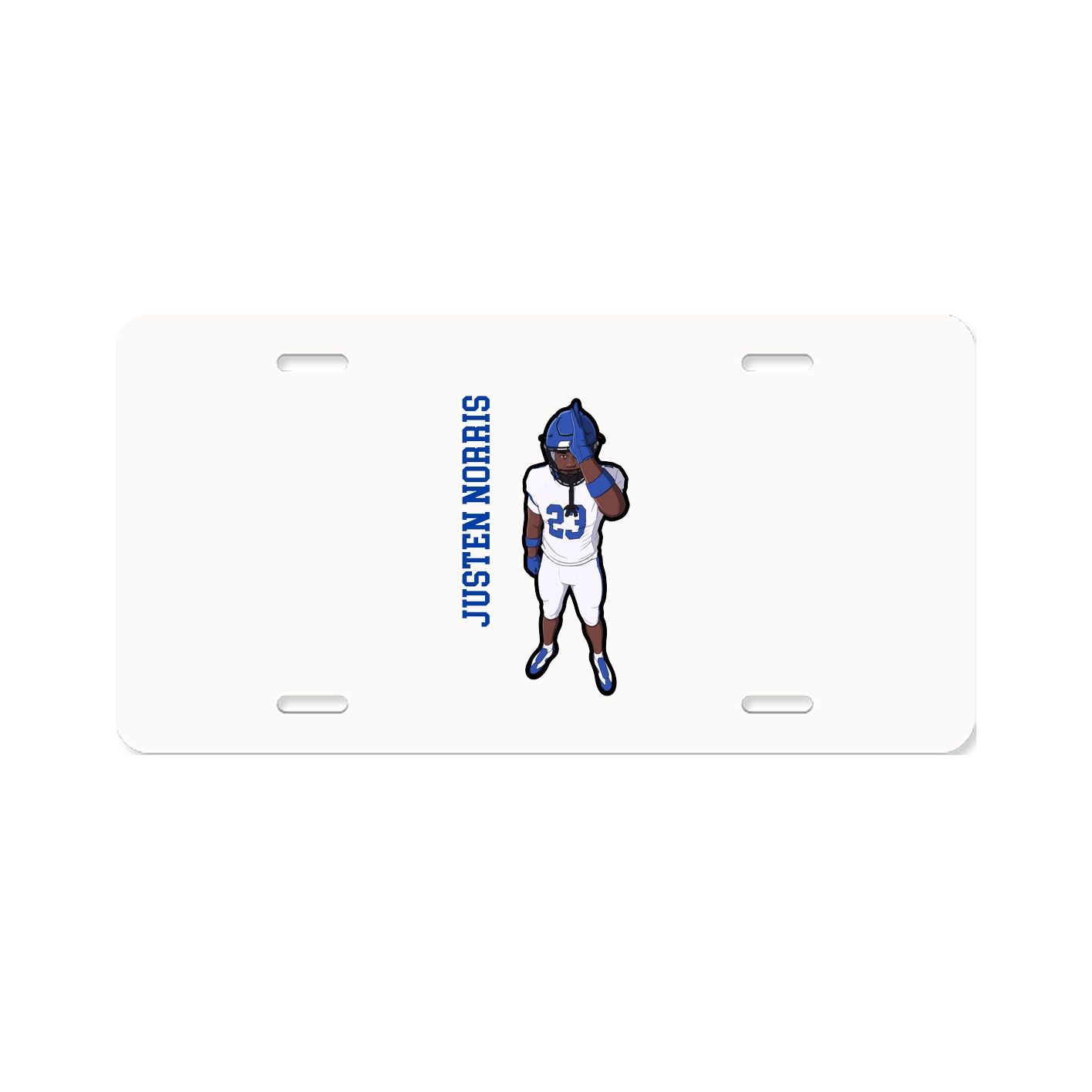 License Plate — Name Vertical in Classic