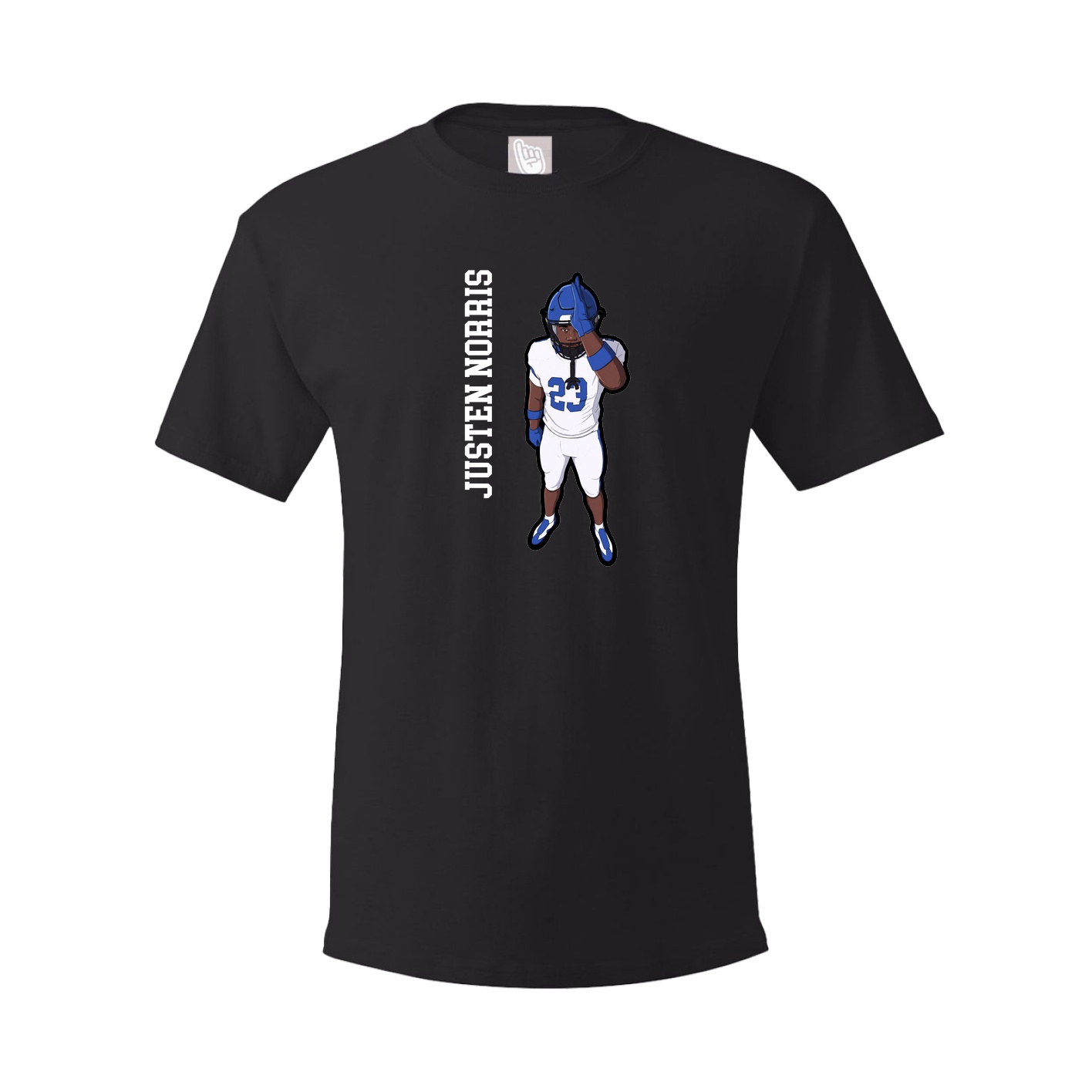 Youth Tee — Name Vertical in Black
