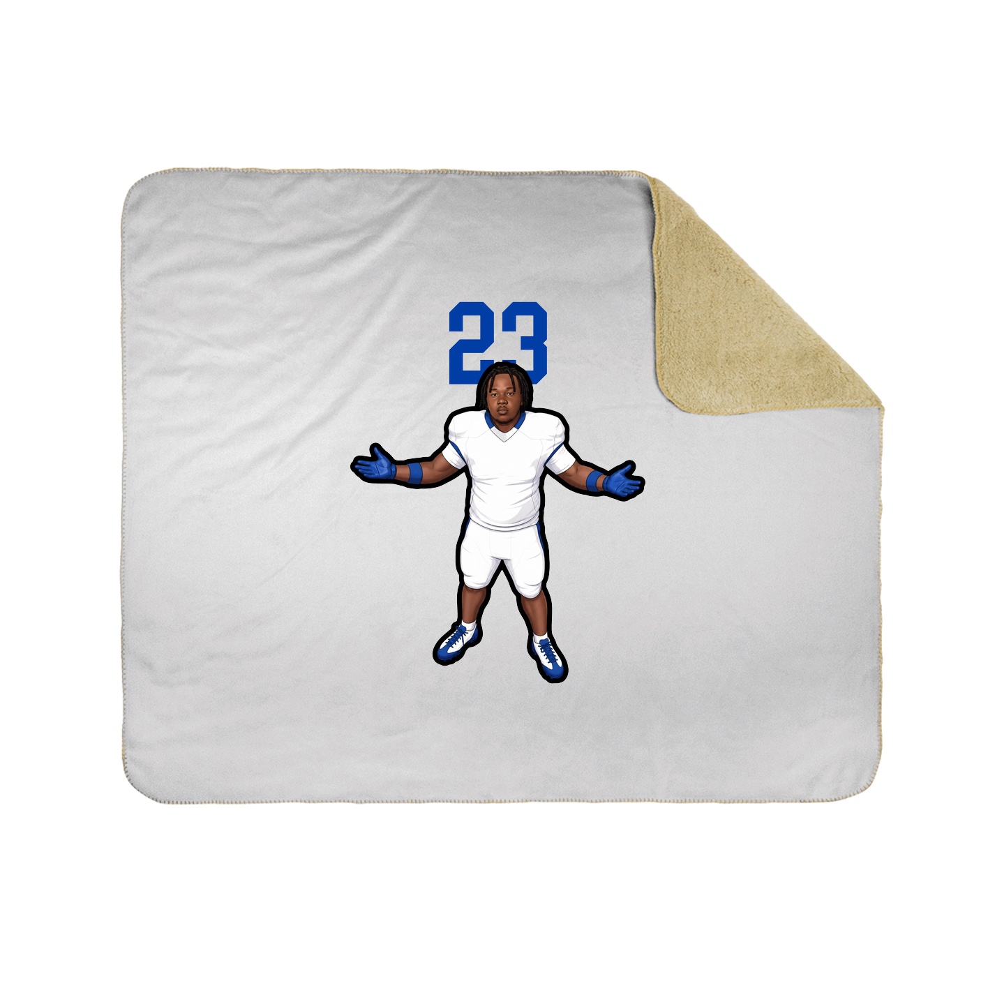 Throw Blanket — Number Top in White