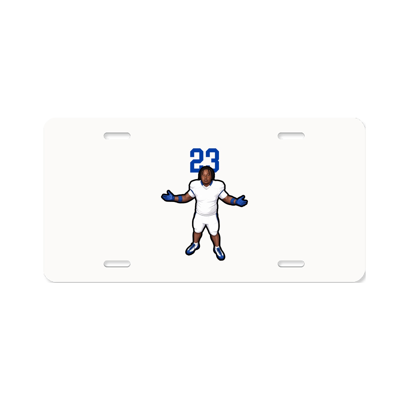 License Plate — Number Top in Classic