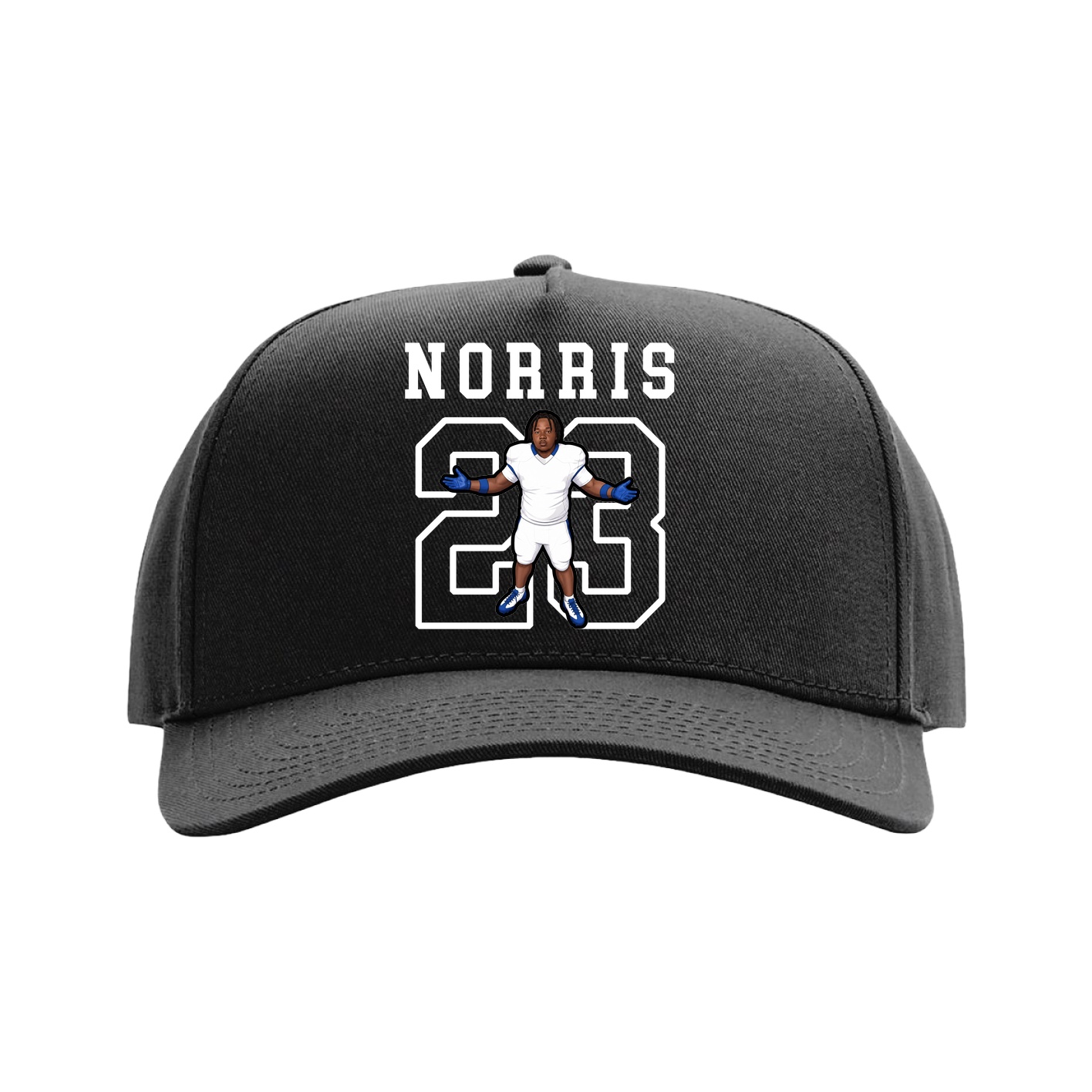 Full Fabric Five-Panel Champ Cap — Shirsey in Black