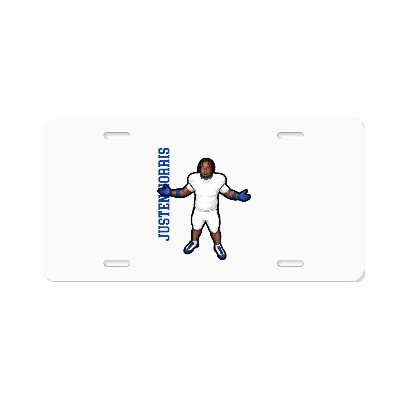 License Plate — Name Vertical in Classic