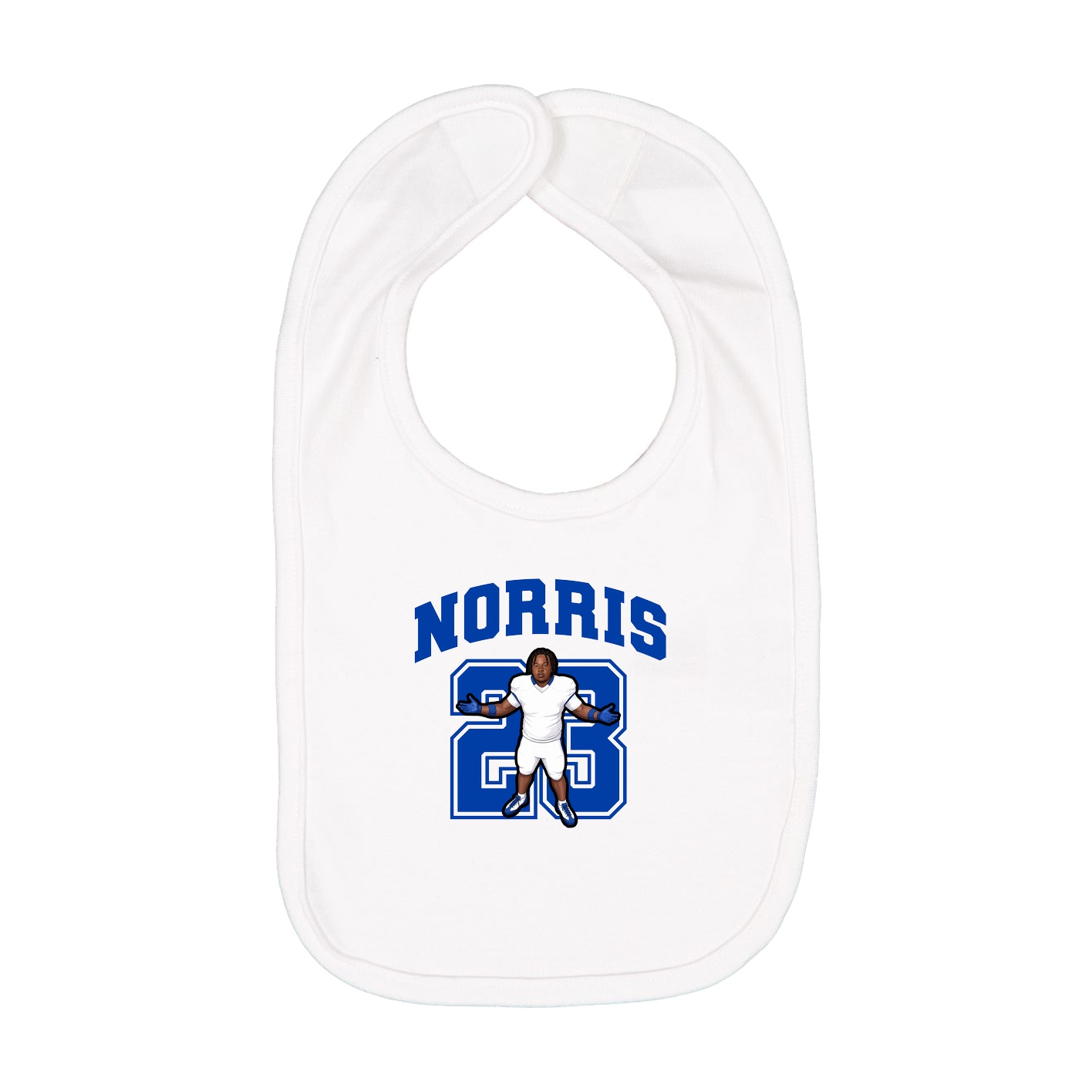 Infant Bib — Number in White