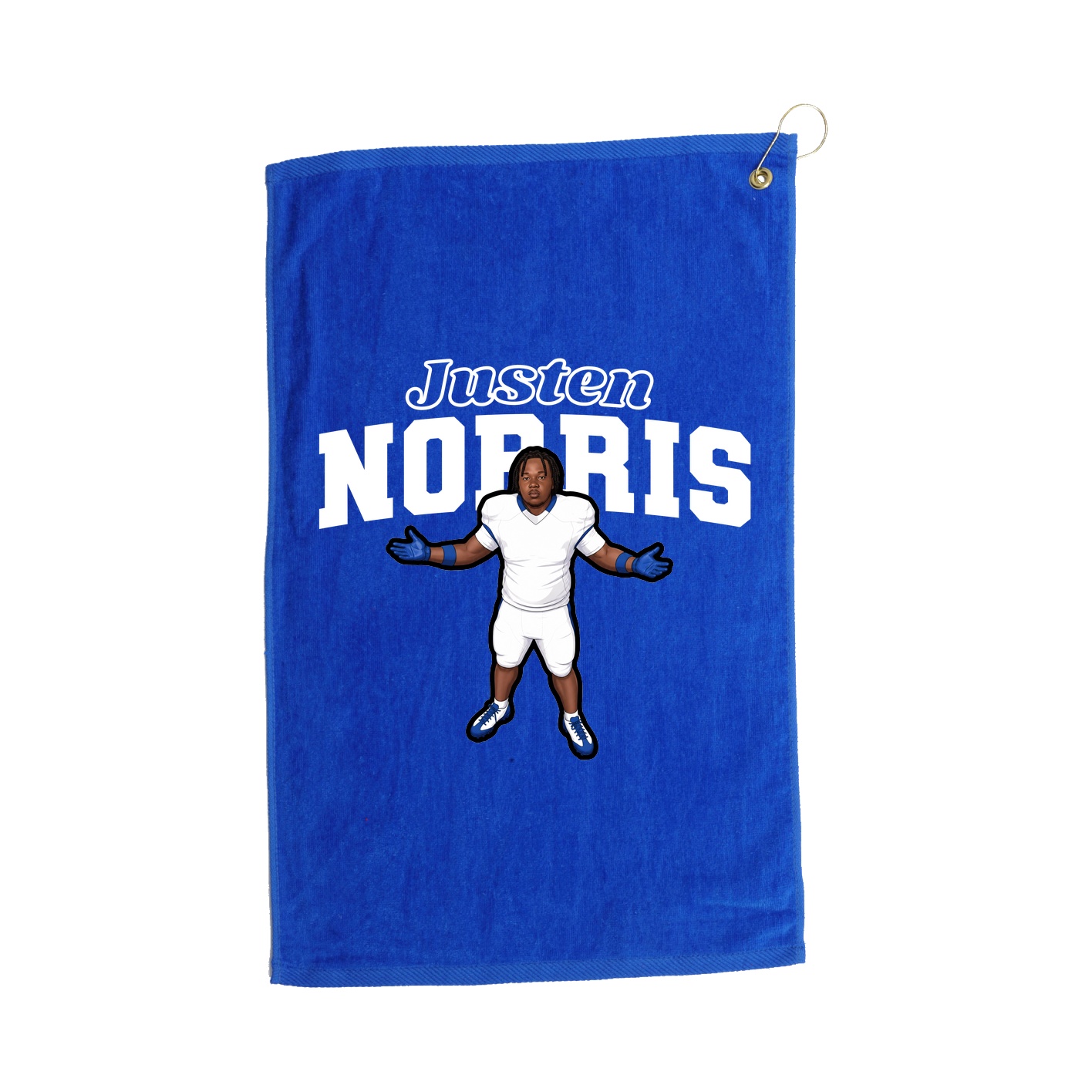 Golf Towel — Name Arch in Royal