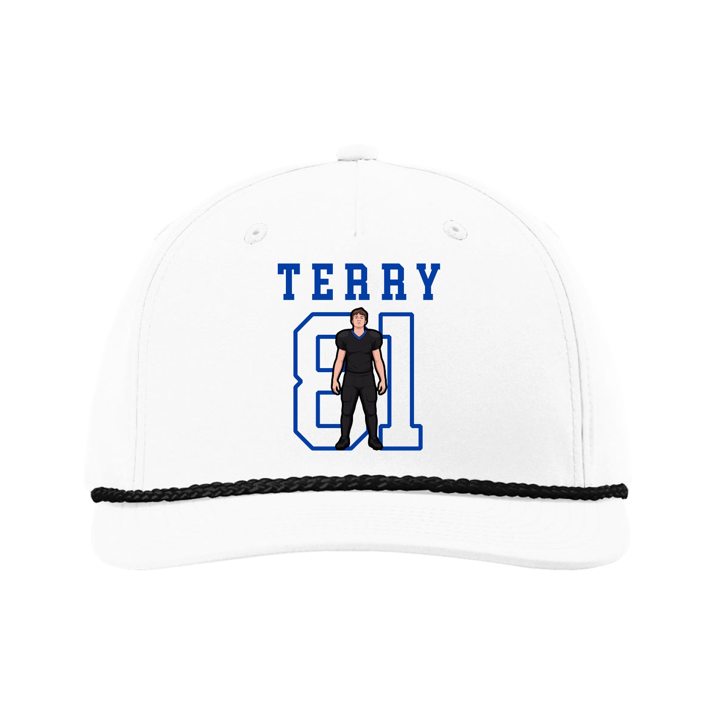 Five-Panel Classic Rope Cap — Shirsey in White