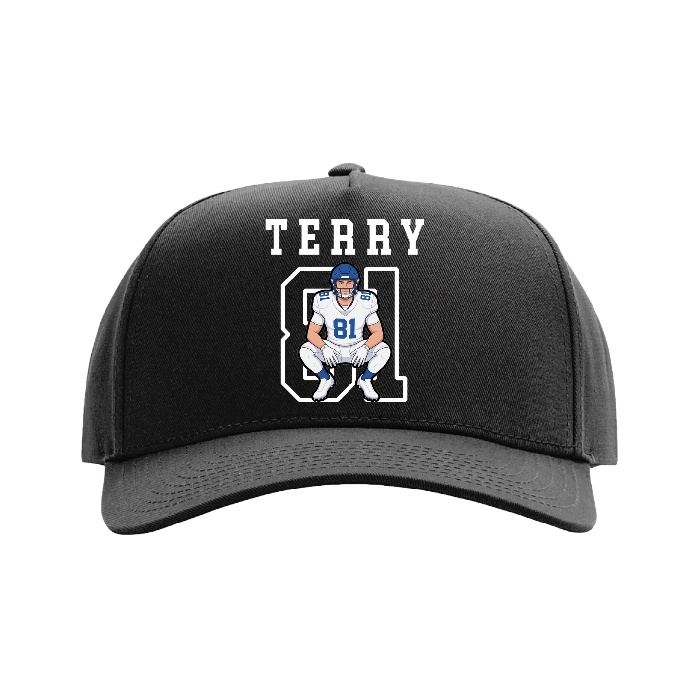 Full Fabric Five-Panel Champ Cap — Shirsey in Black