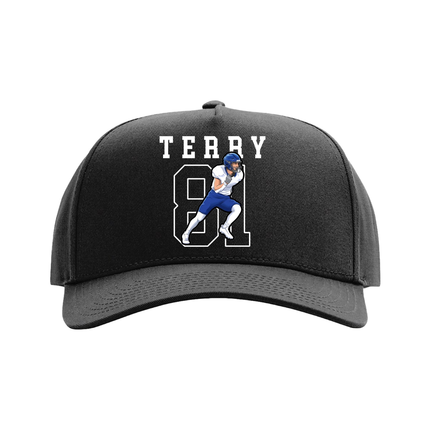 Full Fabric Five-Panel Champ Cap — Shirsey in Black