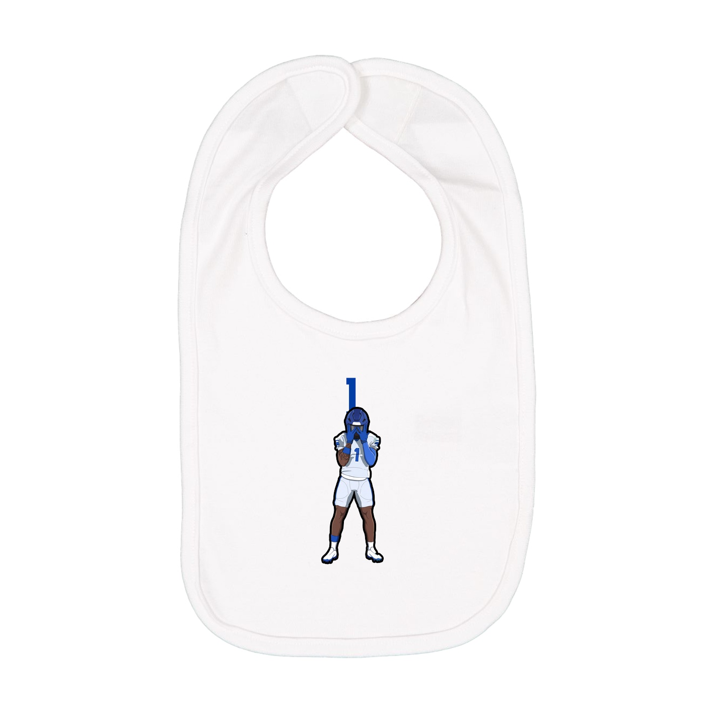Infant Bib — Number Top in White