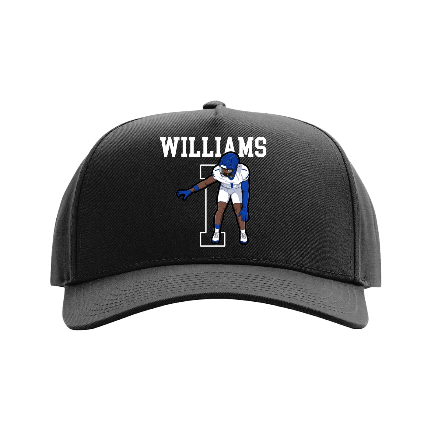 Full Fabric Five-Panel Champ Cap — Shirsey in Black