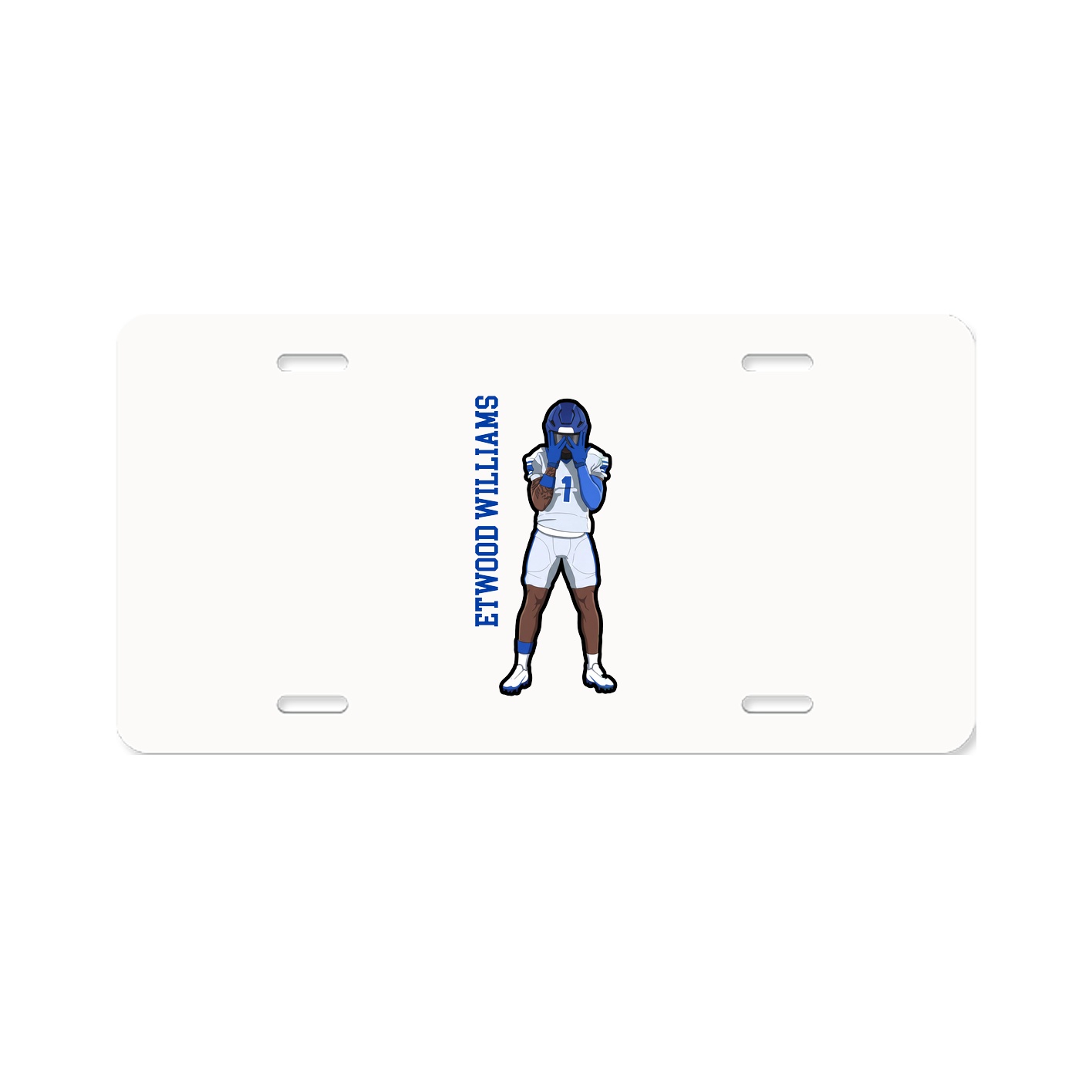 License Plate — Name Vertical in Classic