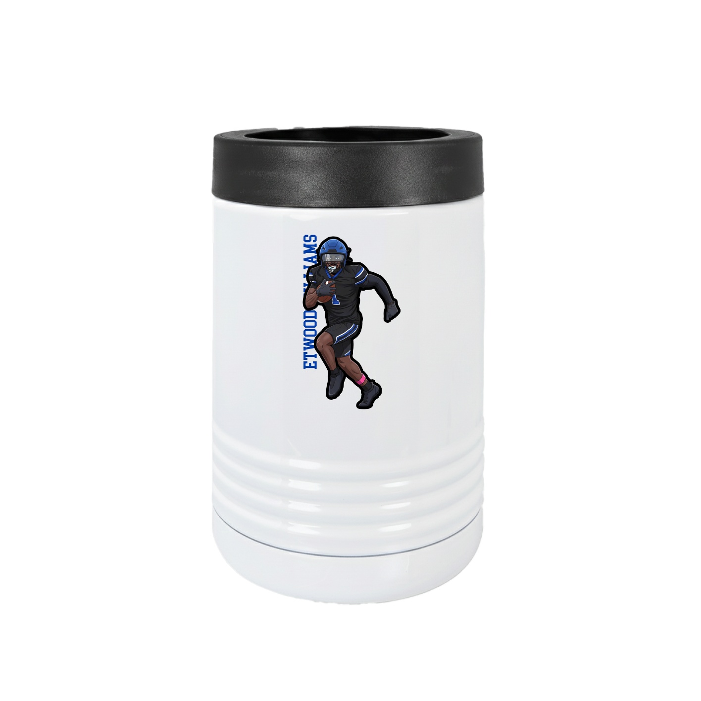 Beverage Holder — Name Vertical in White