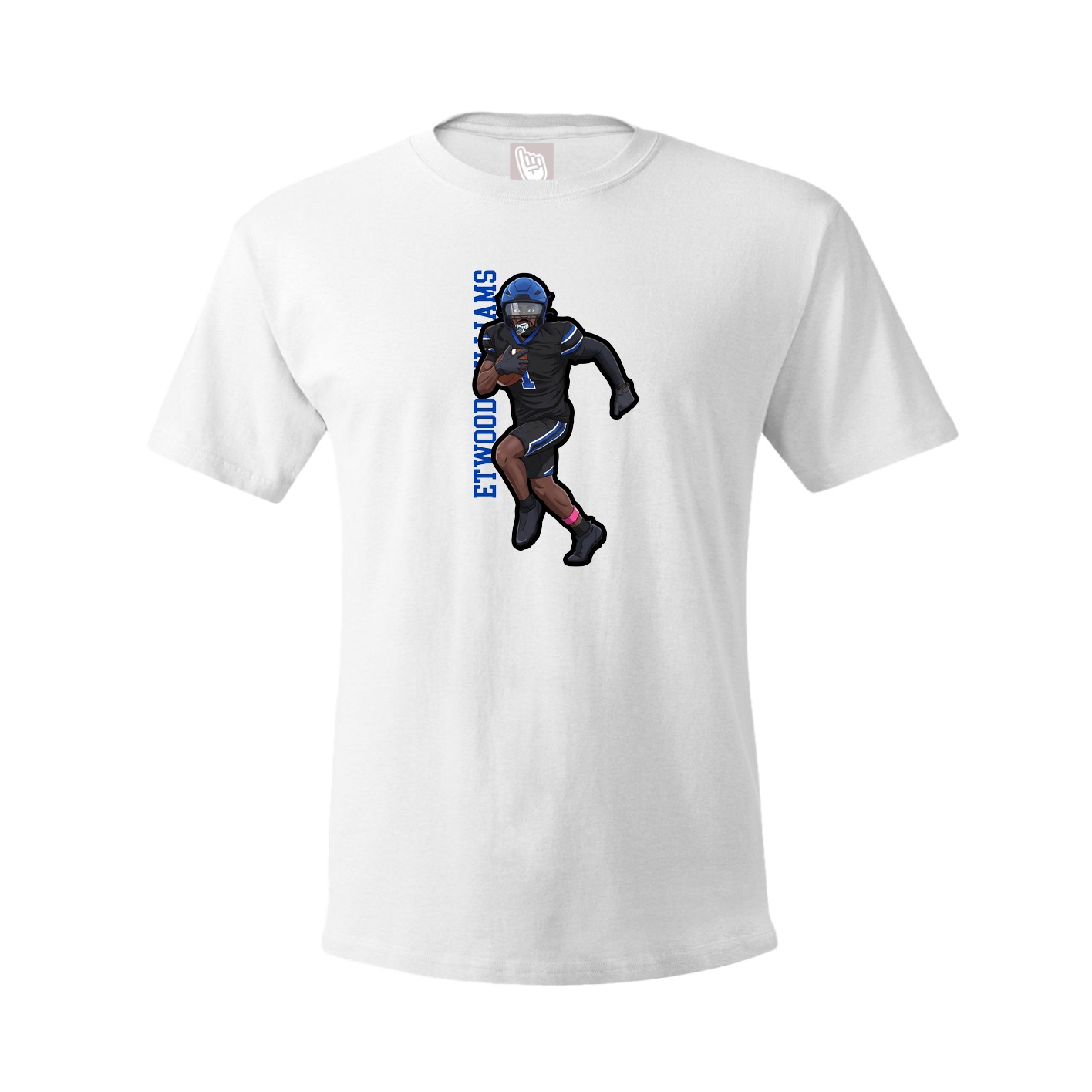 Tee — Name Vertical in White