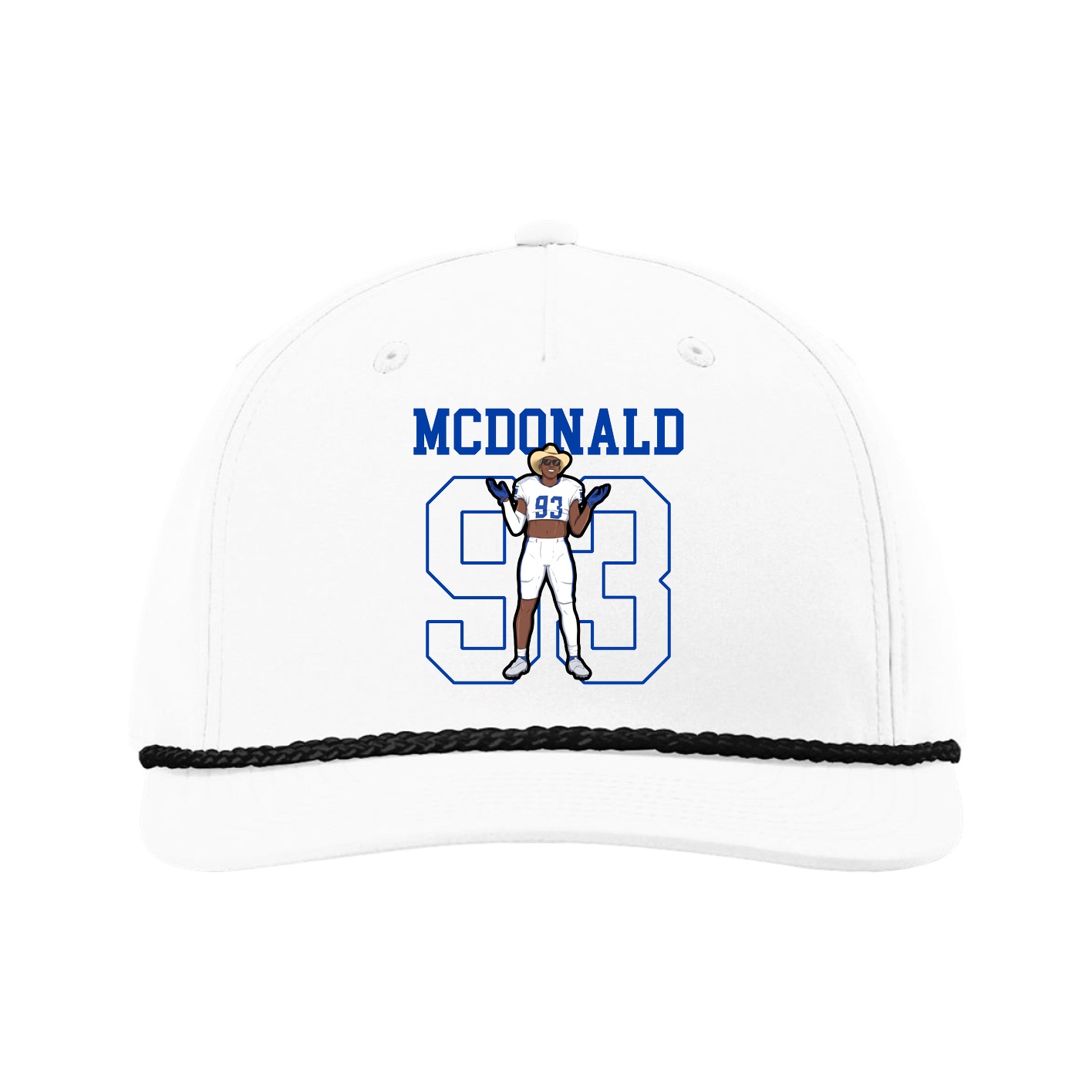 Five-Panel Classic Rope Cap — Shirsey in White