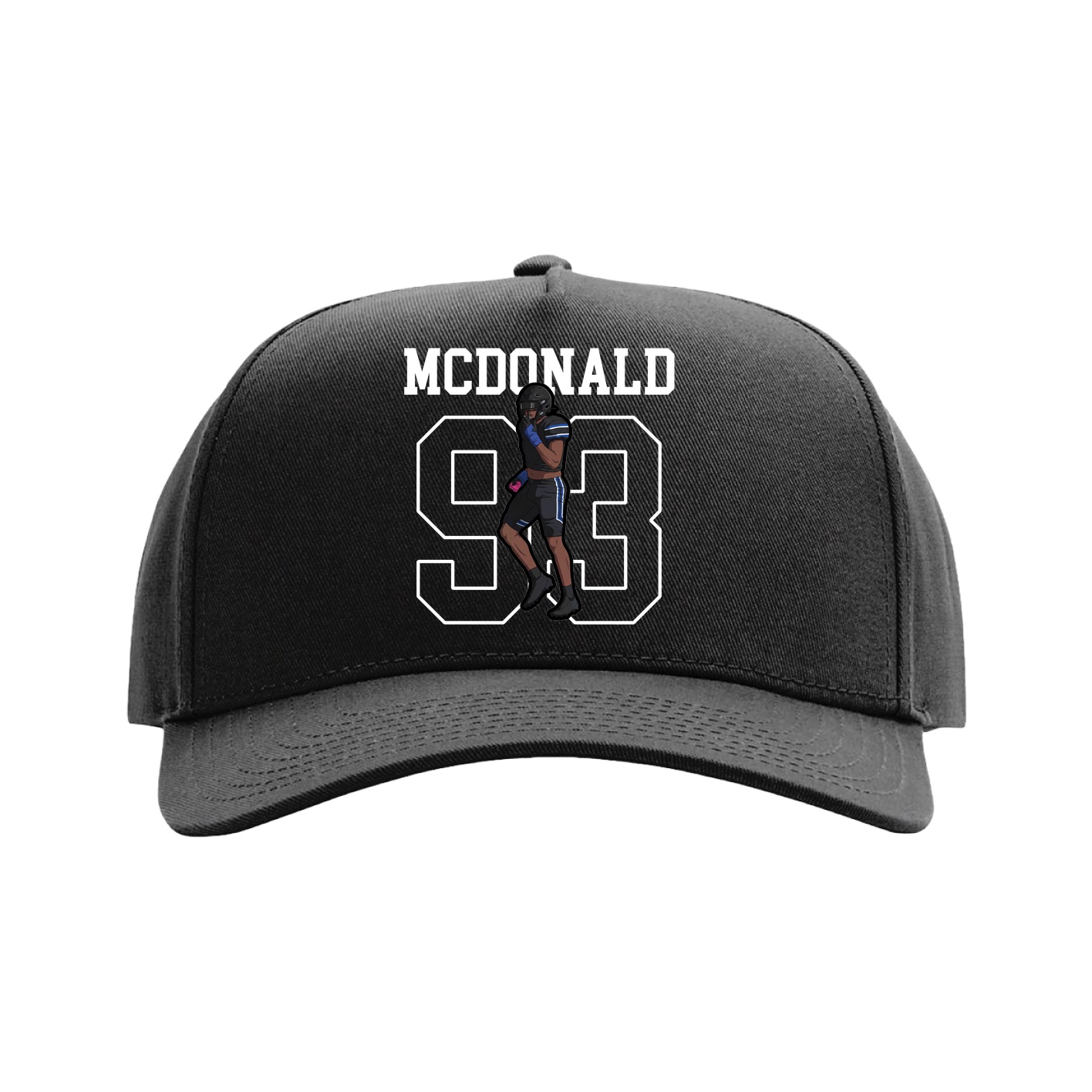 Full Fabric Five-Panel Champ Cap — Shirsey in Black