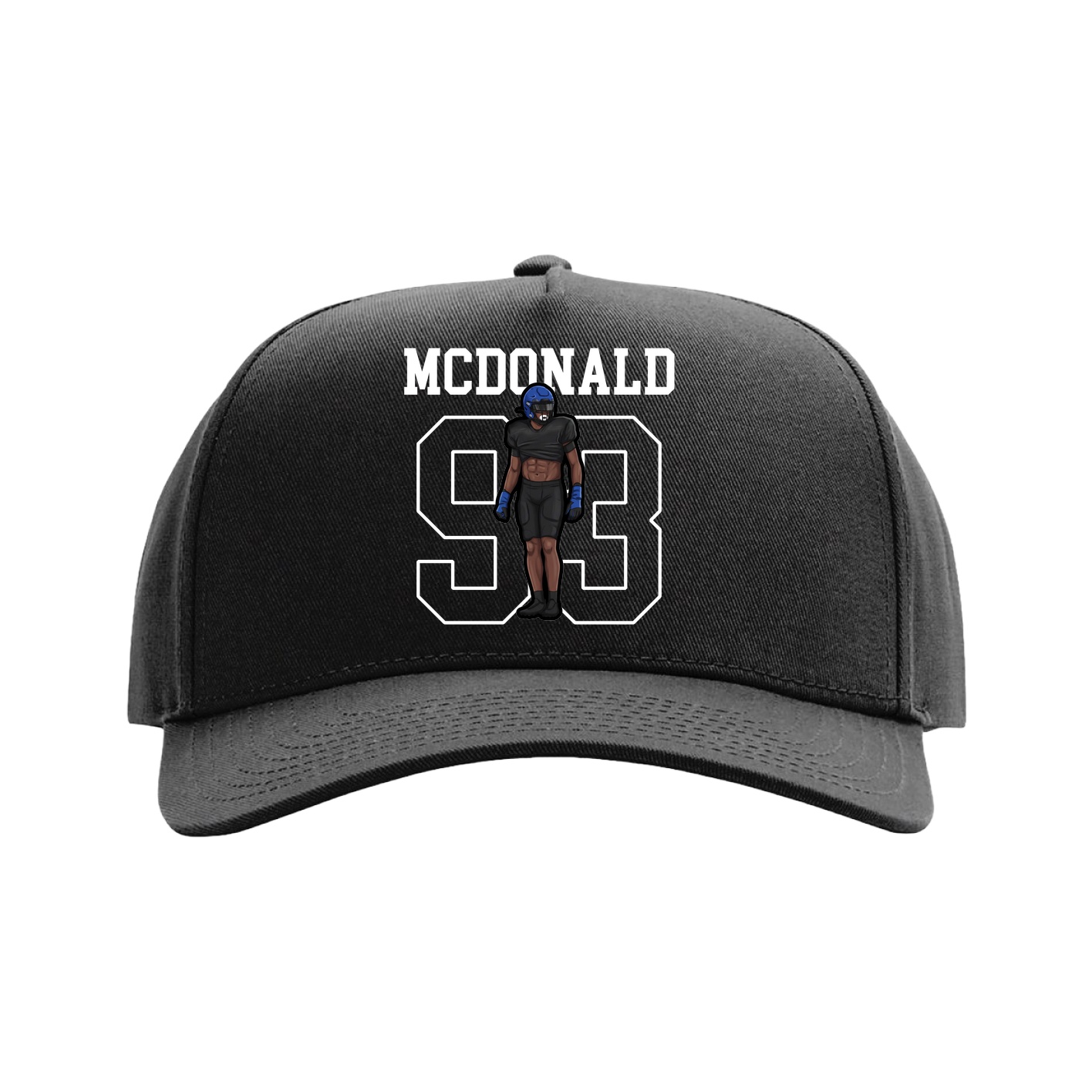 Full Fabric Five-Panel Champ Cap — Shirsey in Black