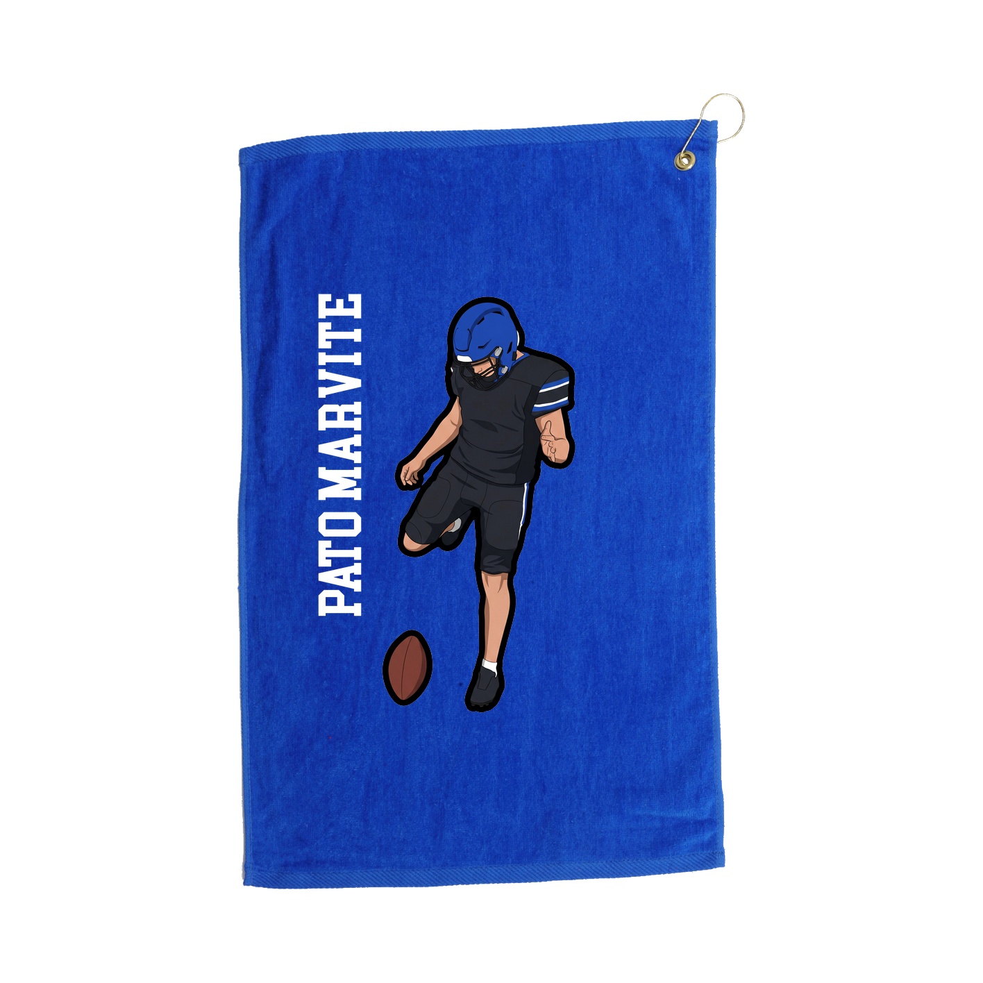 Golf Towel — Name Vertical in Royal