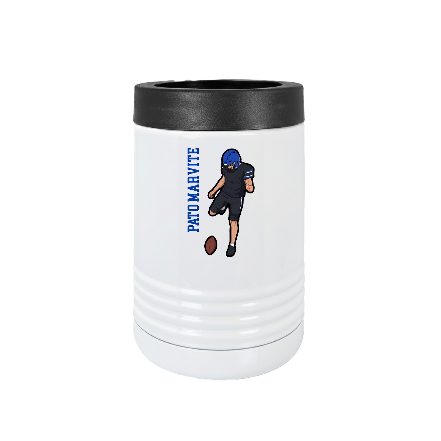 Beverage Holder — Name Vertical in White