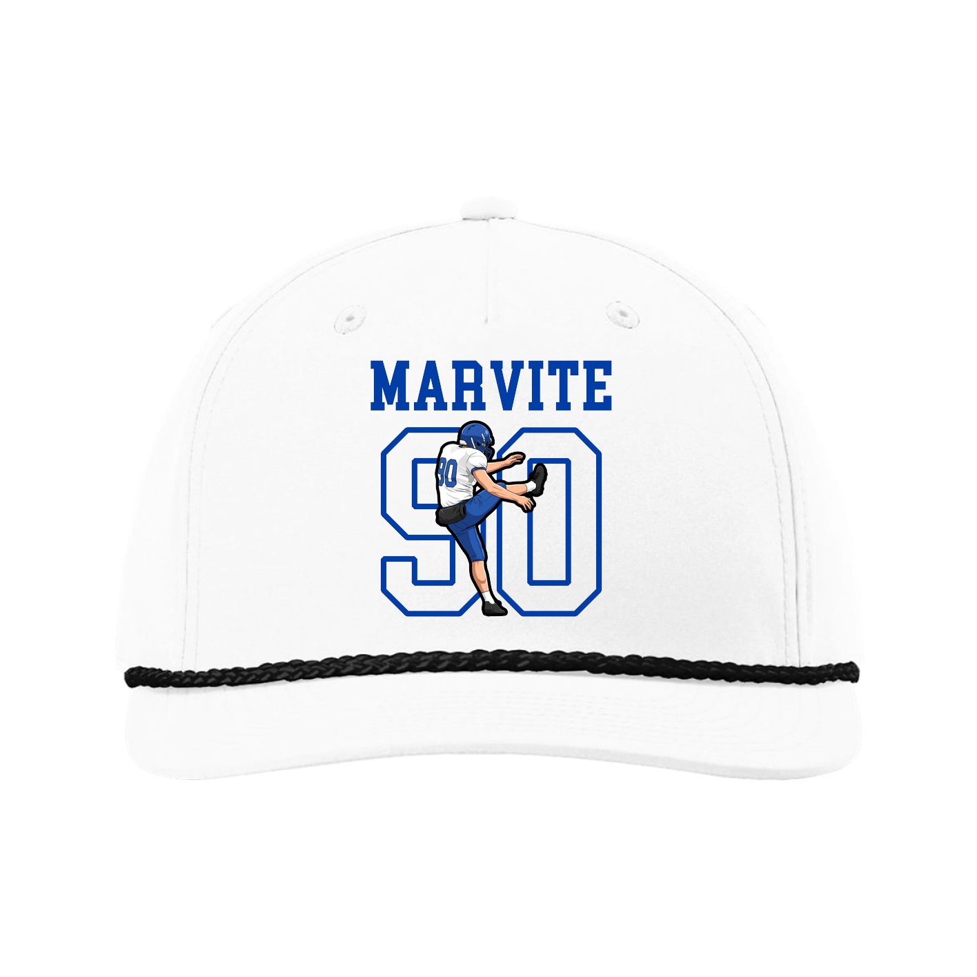 Five-Panel Classic Rope Cap — Shirsey in White
