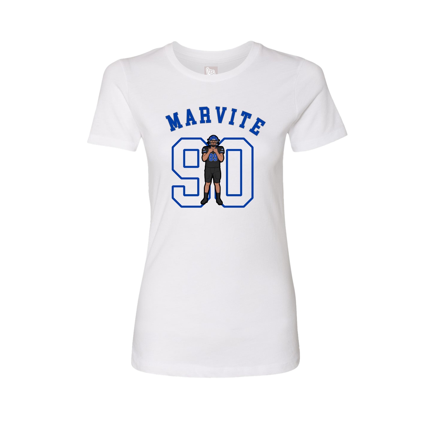 Fitted Women's Tee — Shirsey Arch in White