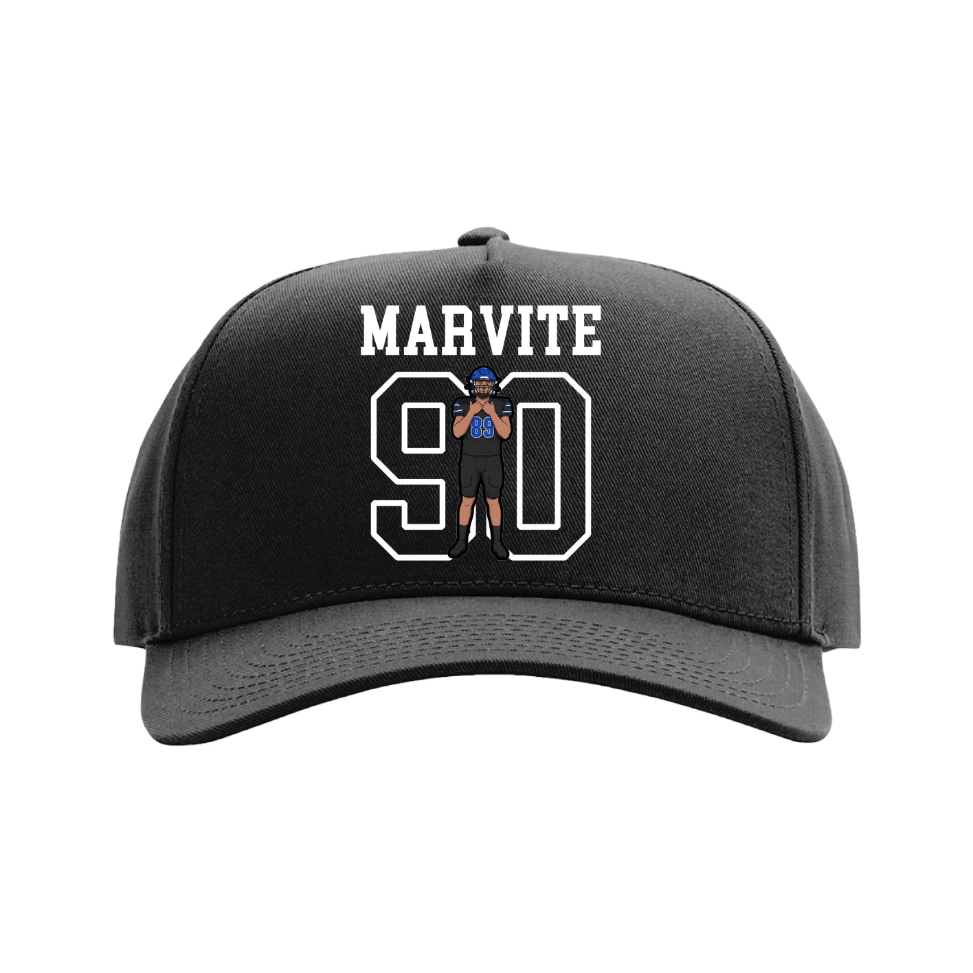 Full Fabric Five-Panel Champ Cap — Shirsey in Black