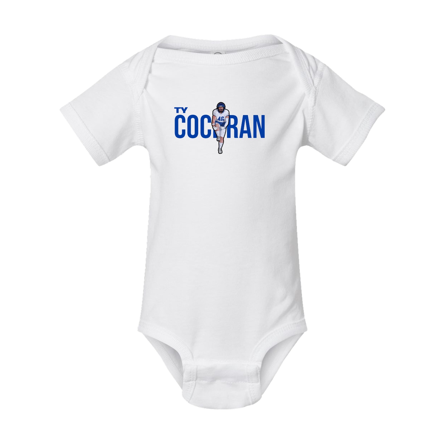 Baby Onesie — Player Name in White