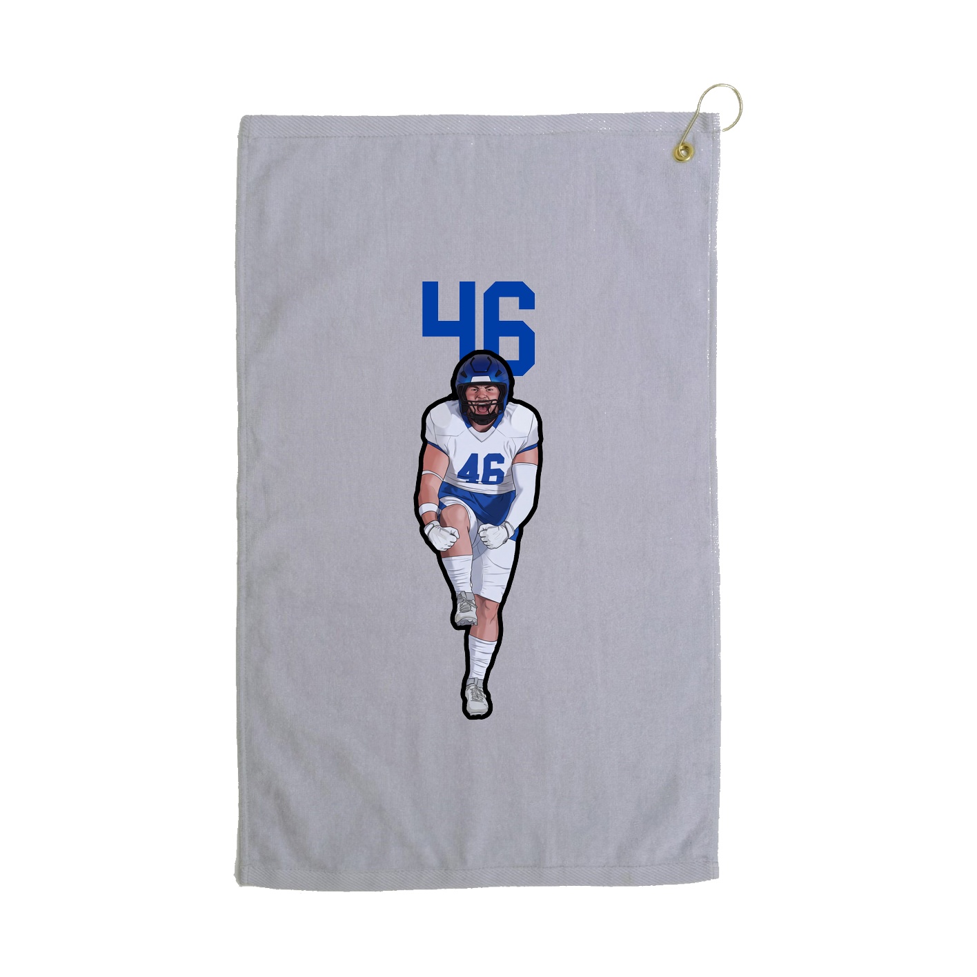 Golf Towel — Number Top in Grey