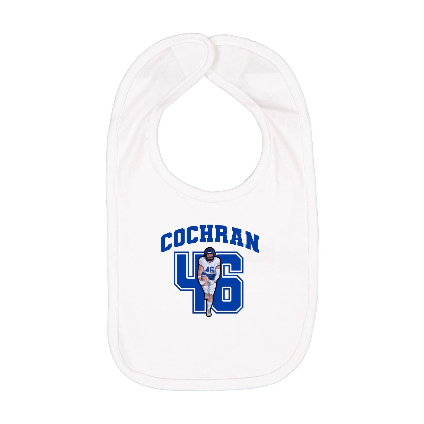Infant Bib — Number in White