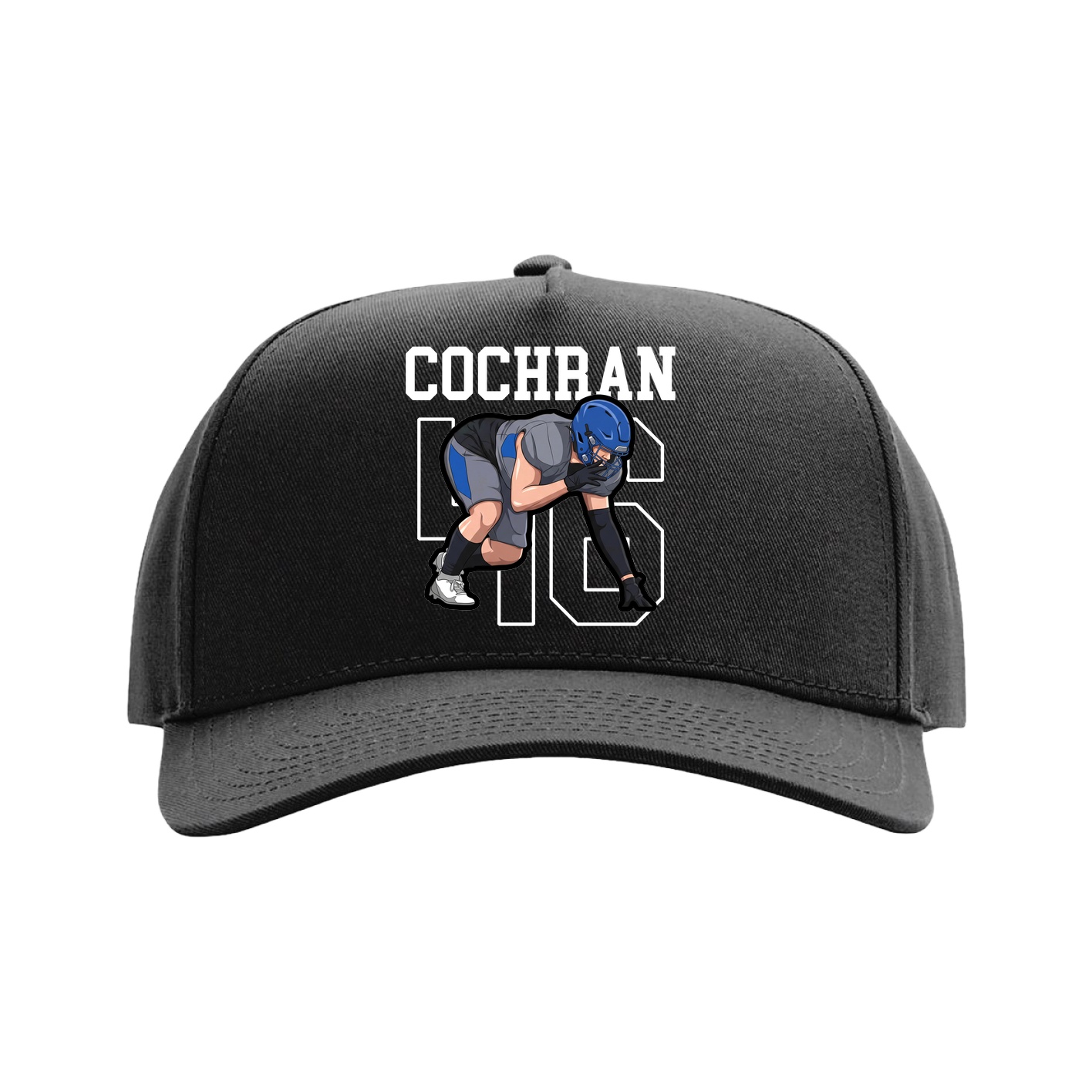 Full Fabric Five-Panel Champ Cap — Shirsey in Black