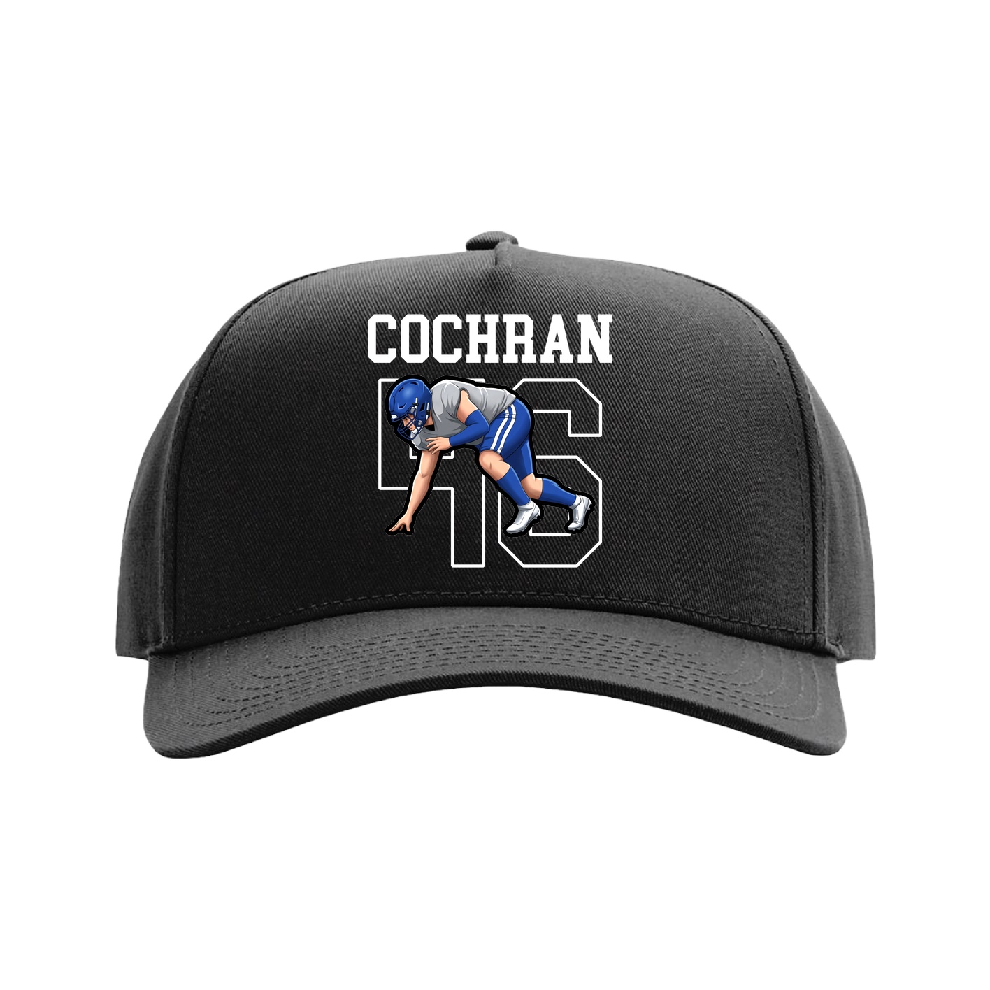 Full Fabric Five-Panel Champ Cap — Shirsey in Black