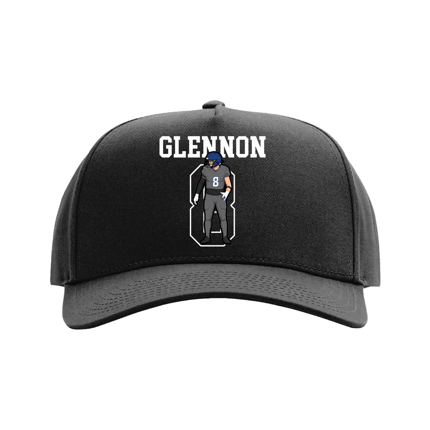 Full Fabric Five-Panel Champ Cap — Shirsey in Black
