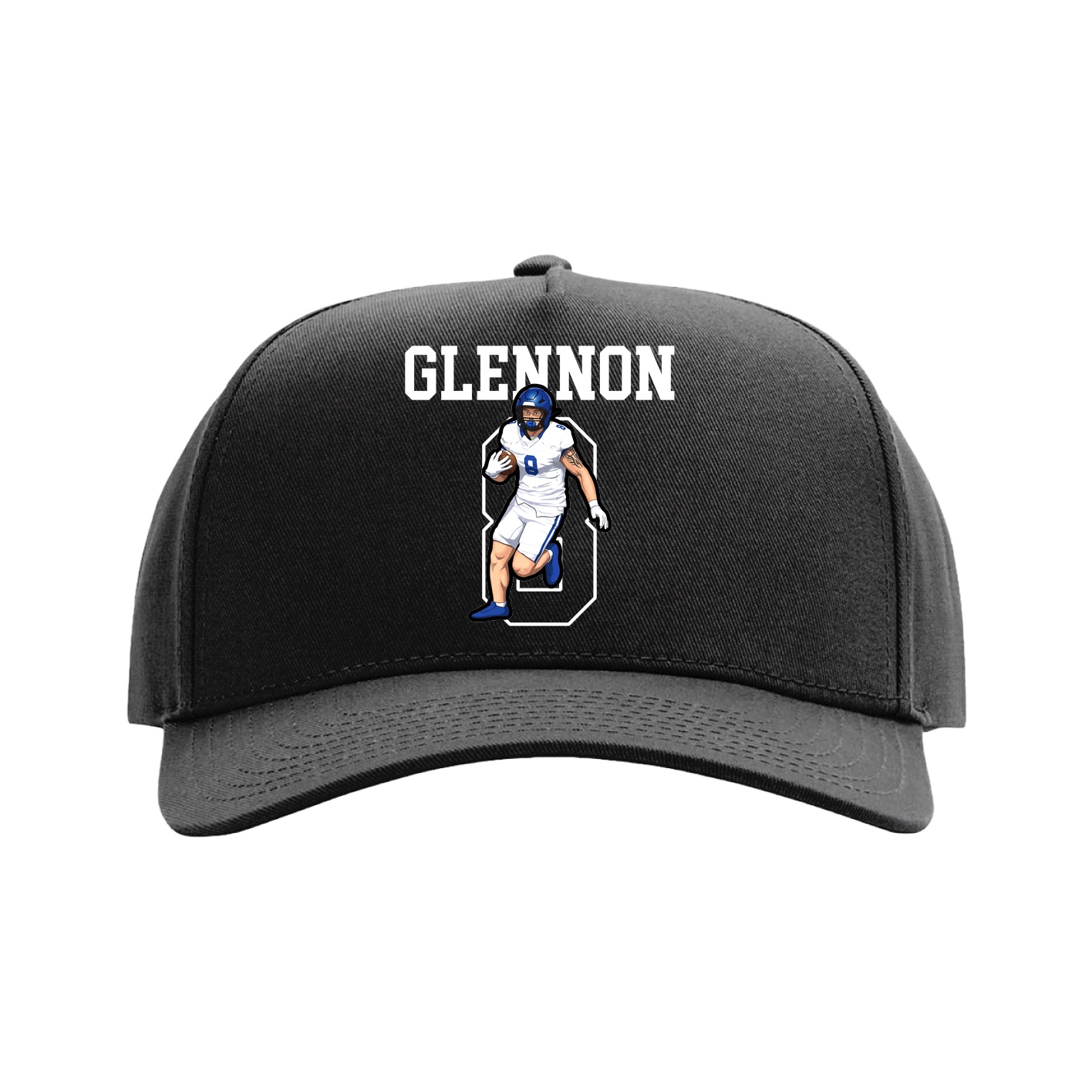 Full Fabric Five-Panel Champ Cap — Shirsey in Black