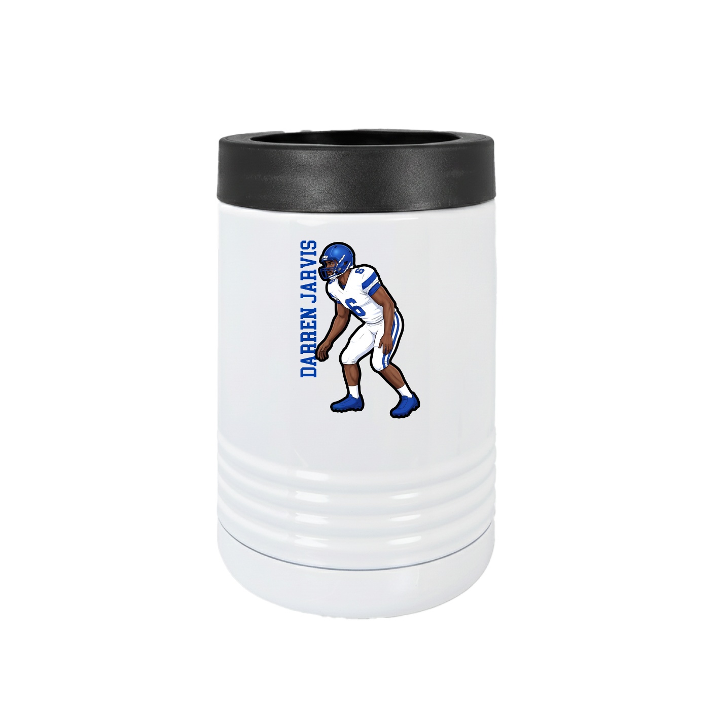 Beverage Holder — Name Vertical in White