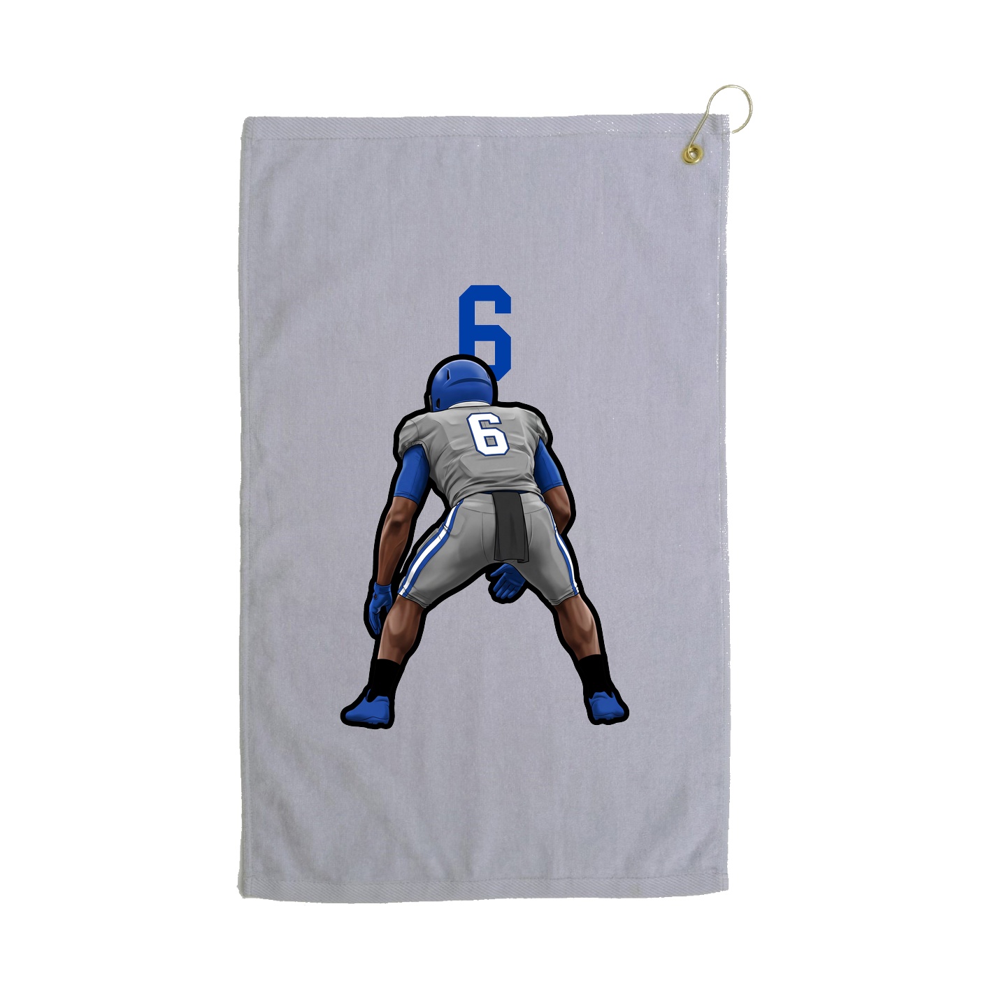 Golf Towel — Number Top in Grey