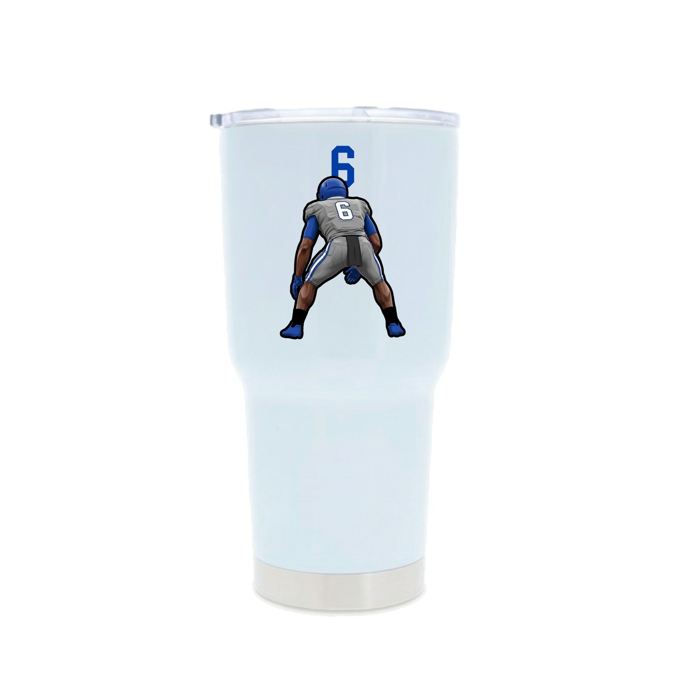 30oz Stainless Steel Tumbler — Number Top in White